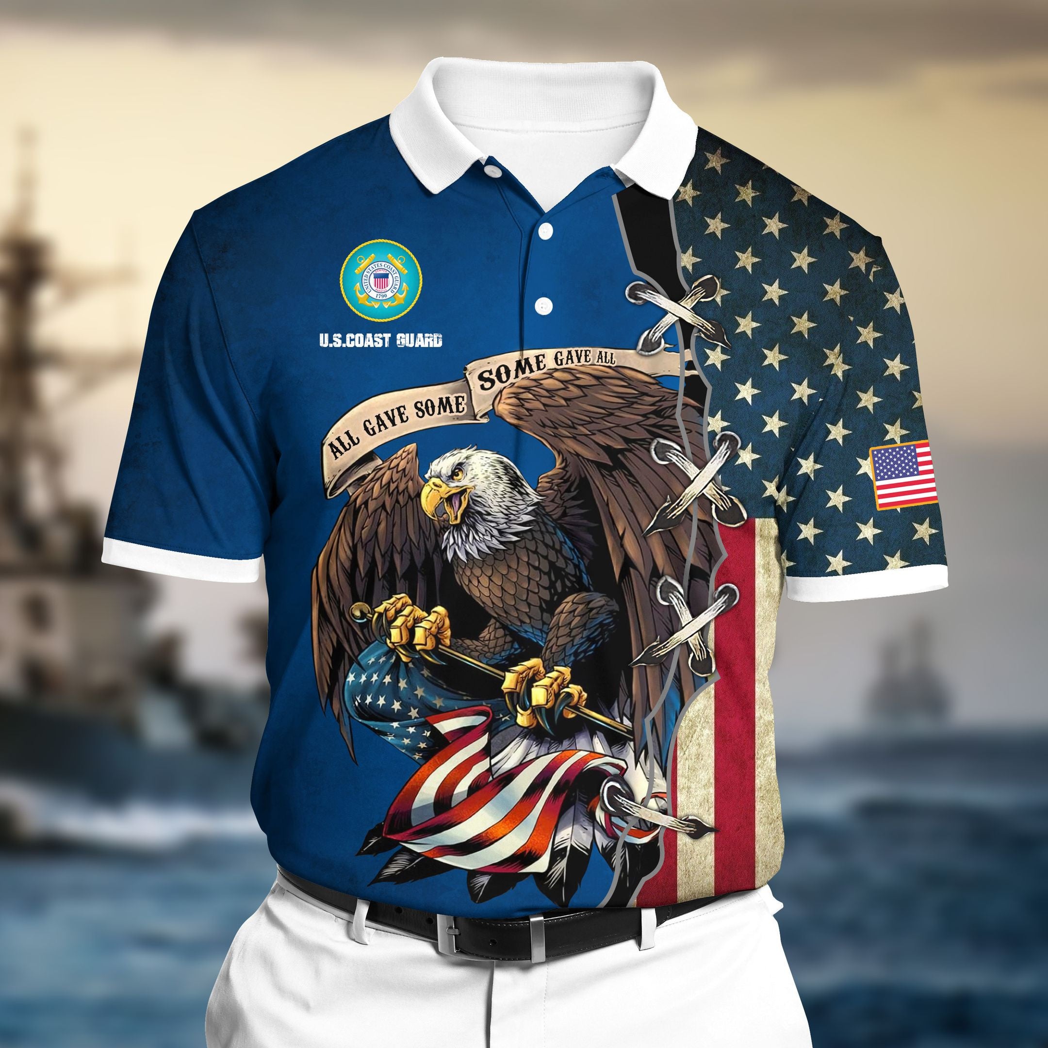 Premium U.S Coast Guard Polo All Over Printed NDT070705XX