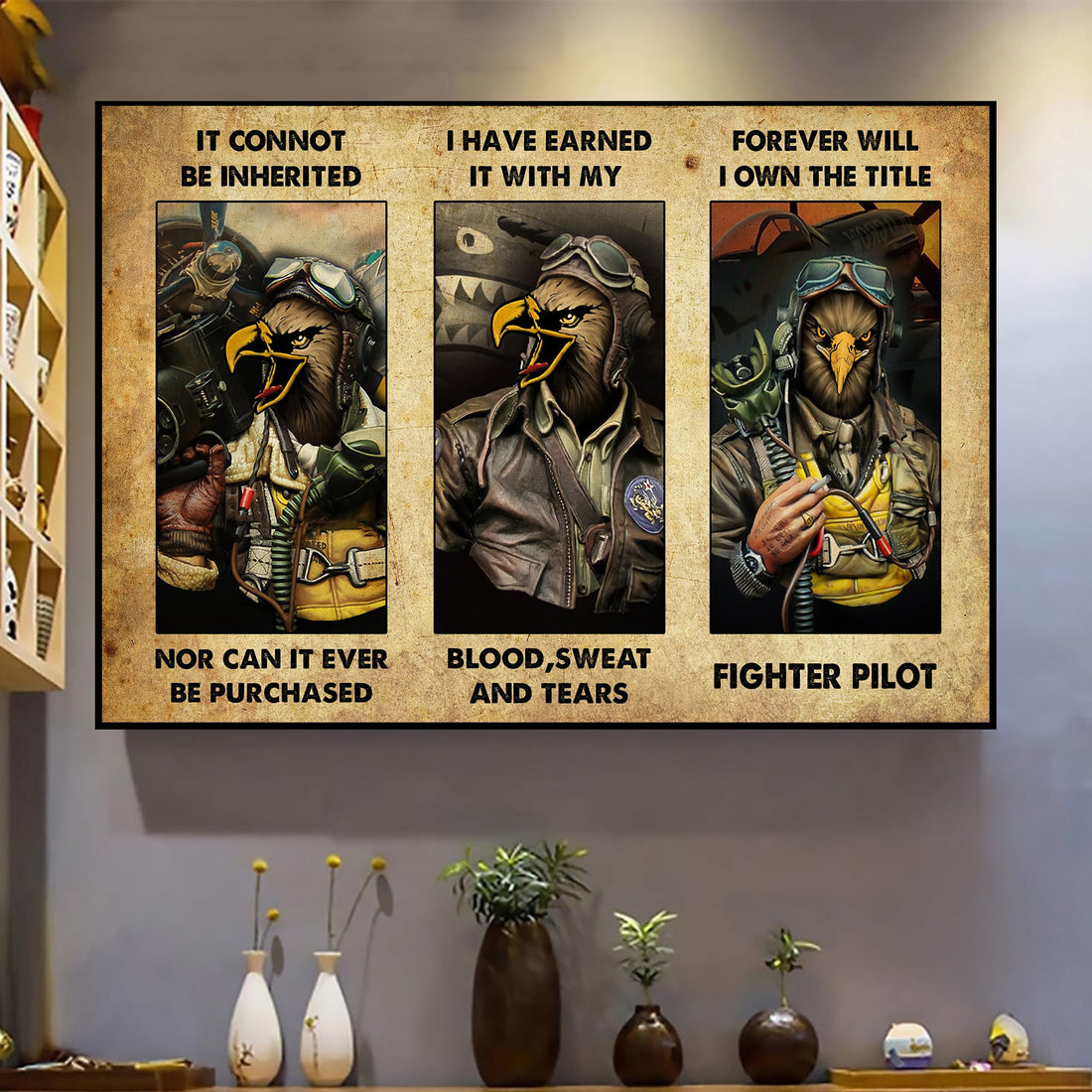 Unique Forever Title Fighter Pilot Canvas TVN120104