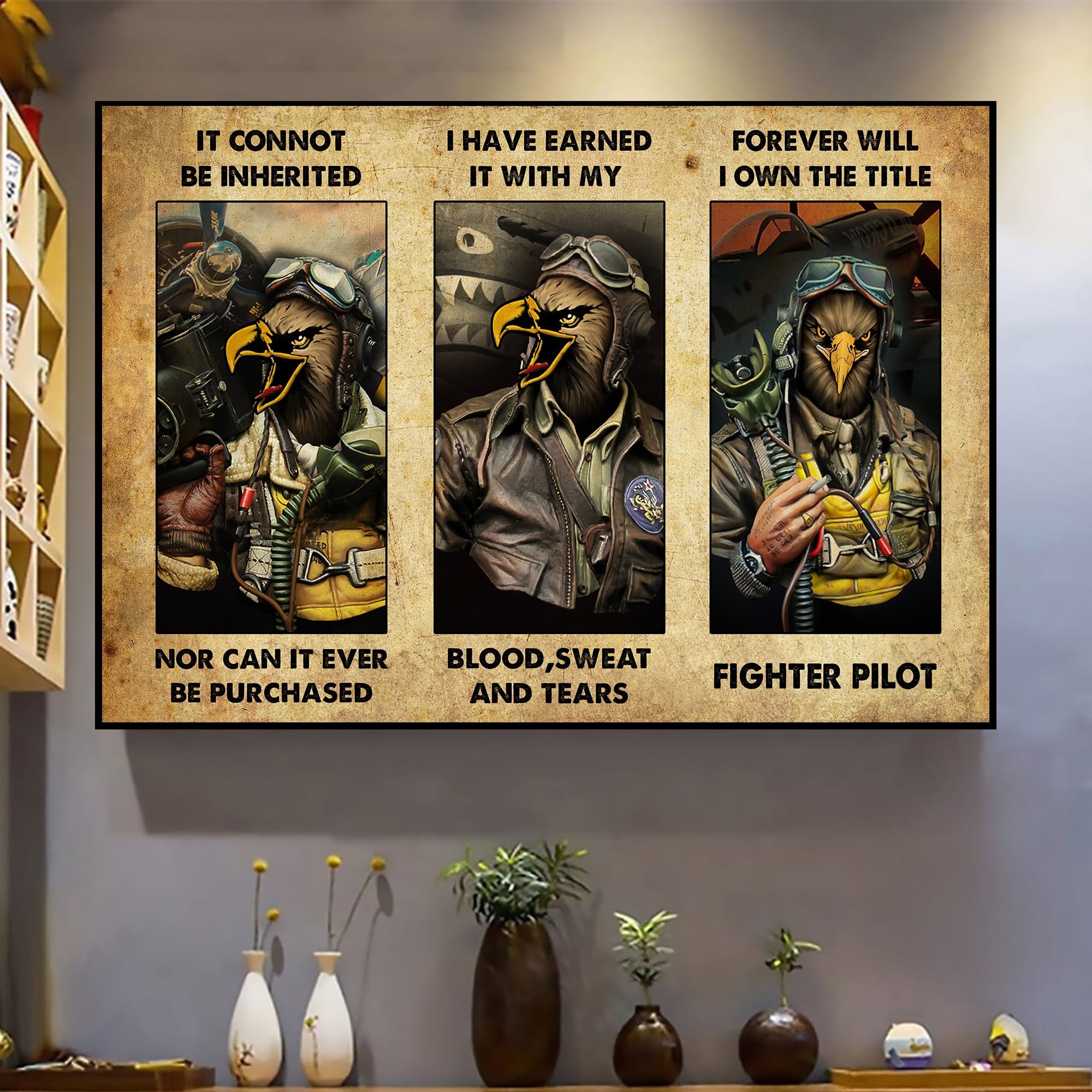 Unique Forever Title Fighter Pilot Canvas TVN120104