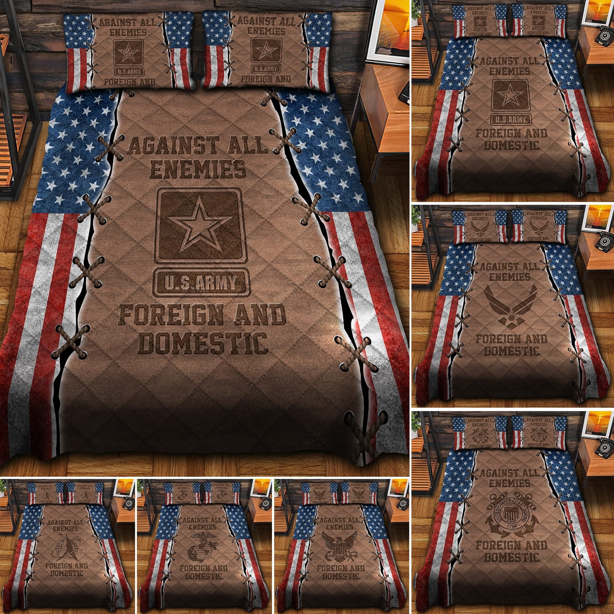Against All Enemies Veteran Bedding Set TVN180101