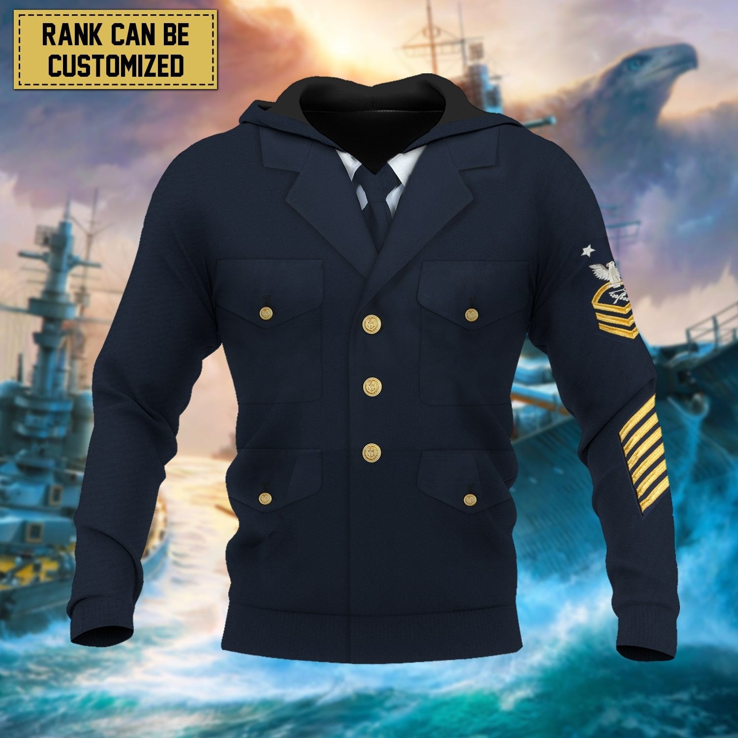 Premium Personalised Multiple Services US Veteran Hoodie PVC230101