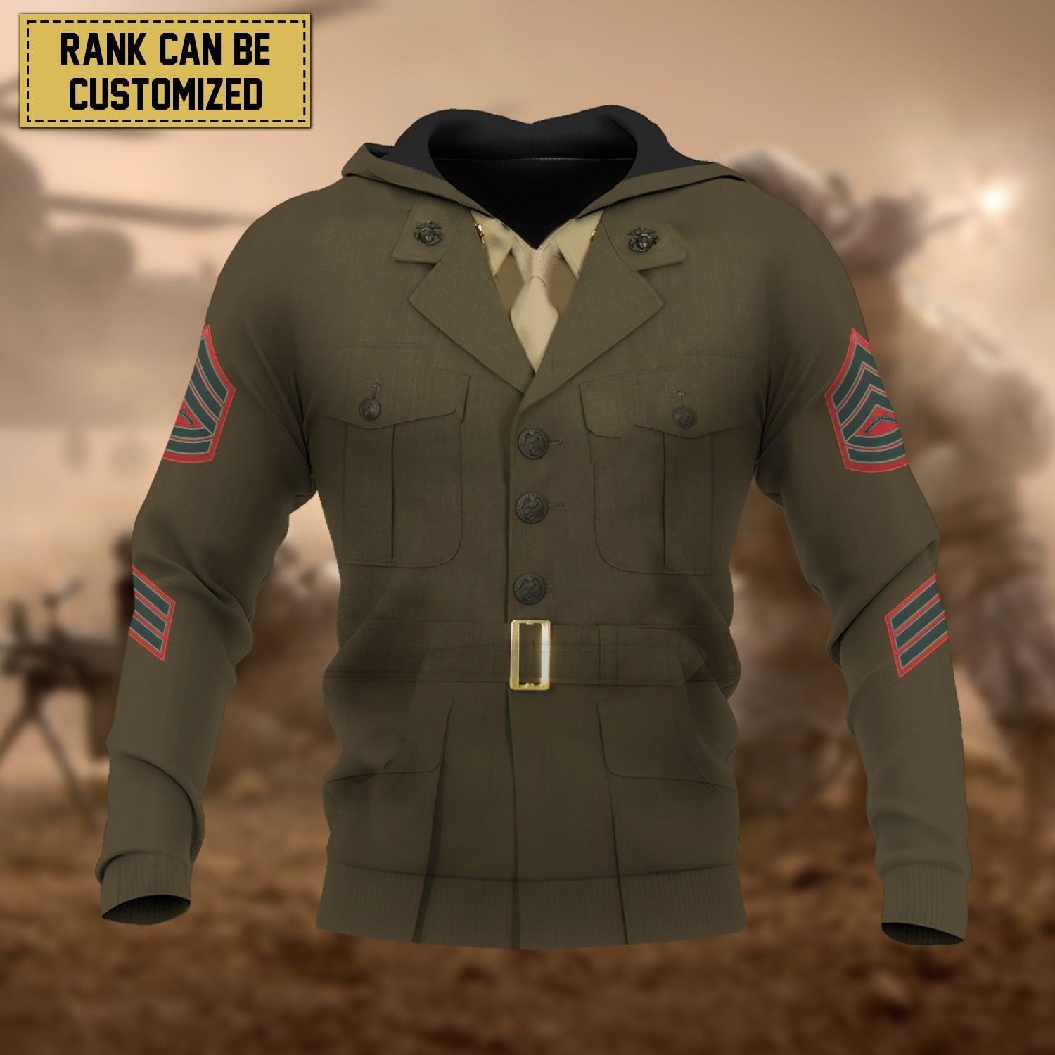 Premium Personalised Multiple Services US Veteran Hoodie PVC230101