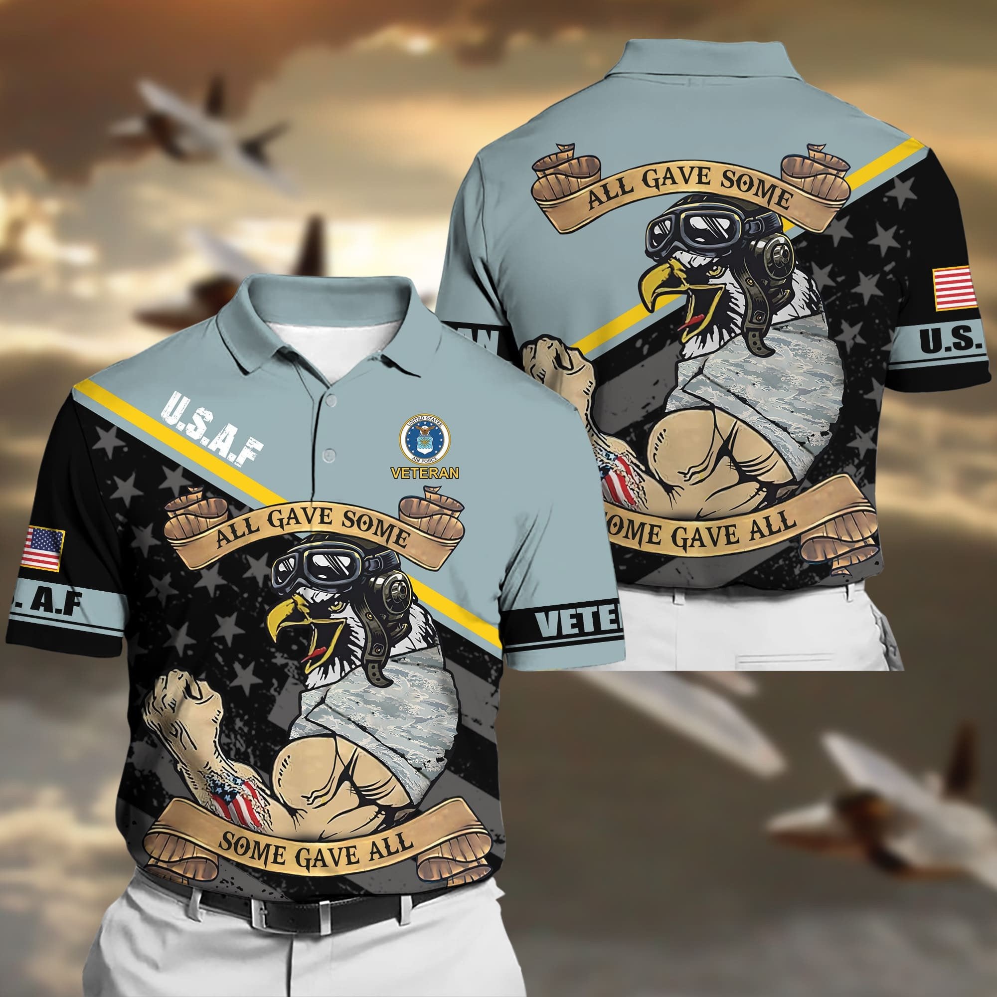 Premium Unique US Multiple Service Polo Shirt TVN110201