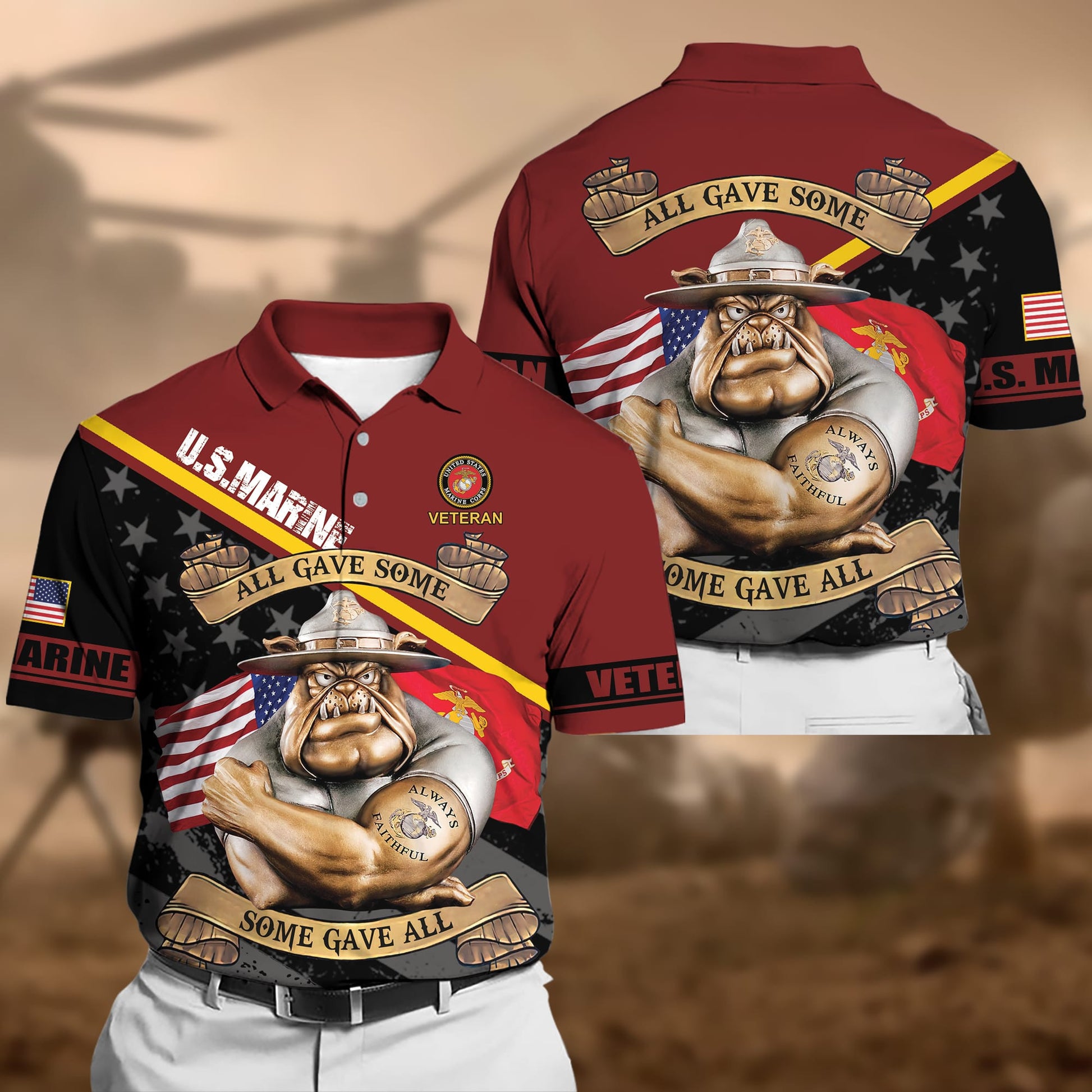 Premium Unique US Multiple Service Polo Shirt TVN110201