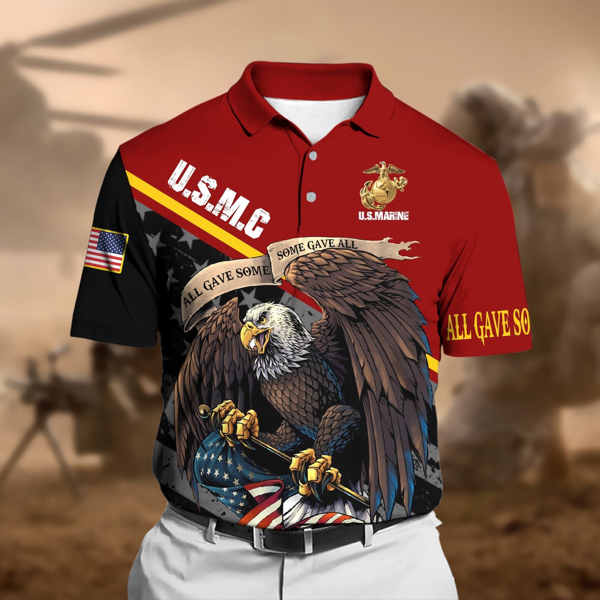 Premium U.S Multiple Service Veteran Polo Shirt TVN11020401