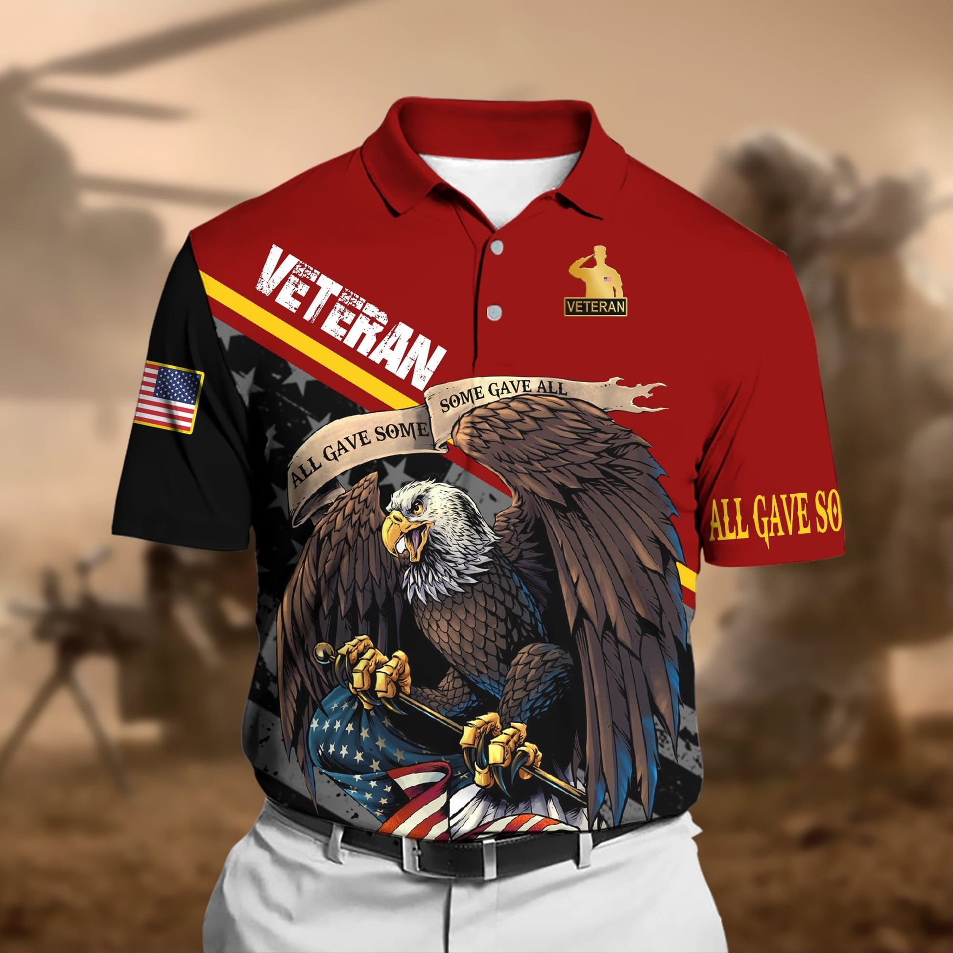 Premium U.S Multiple Service Veteran Polo Shirt TVN11020401
