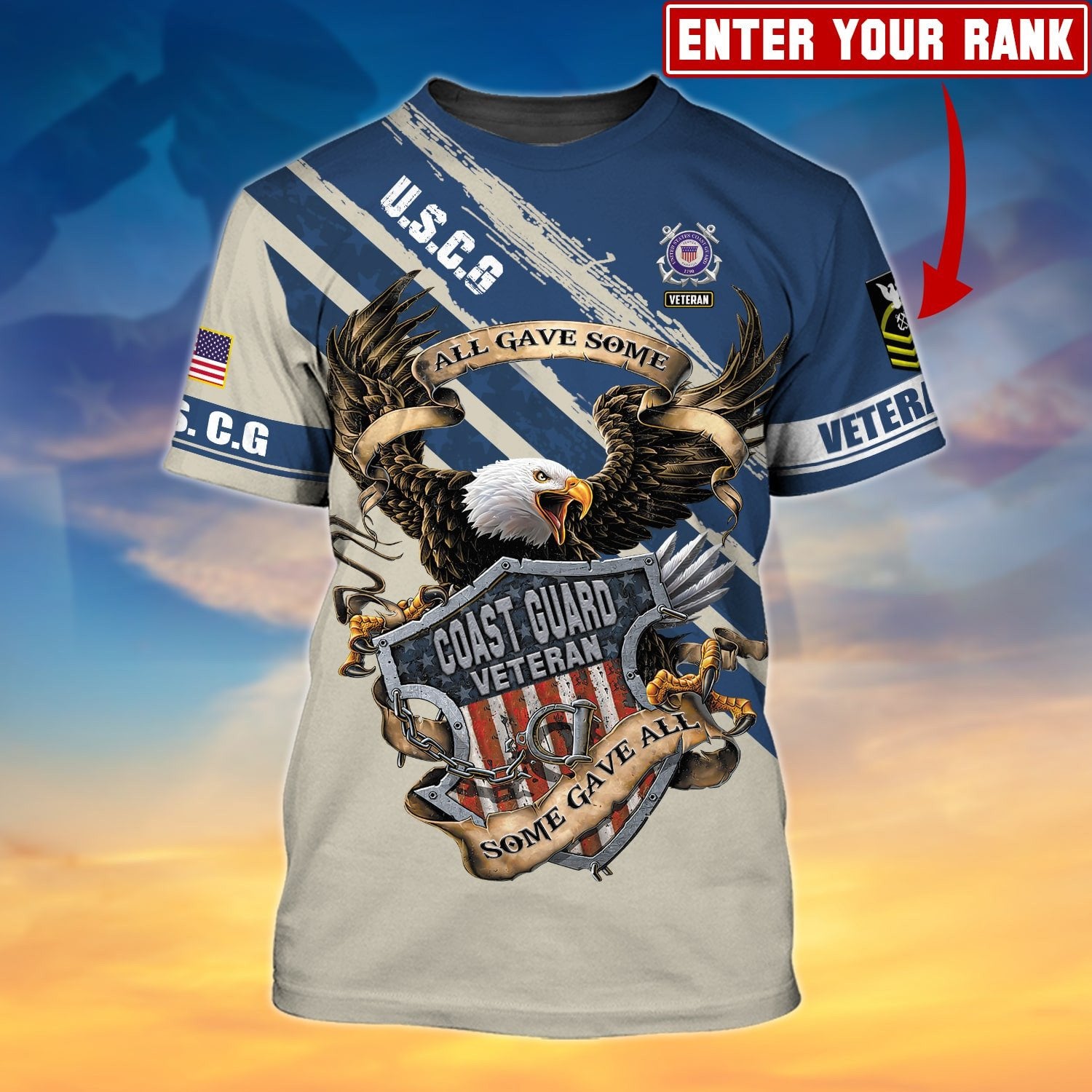 Premium Personalised U.S Multiple Service Veteran T-Shirt PVC250201
