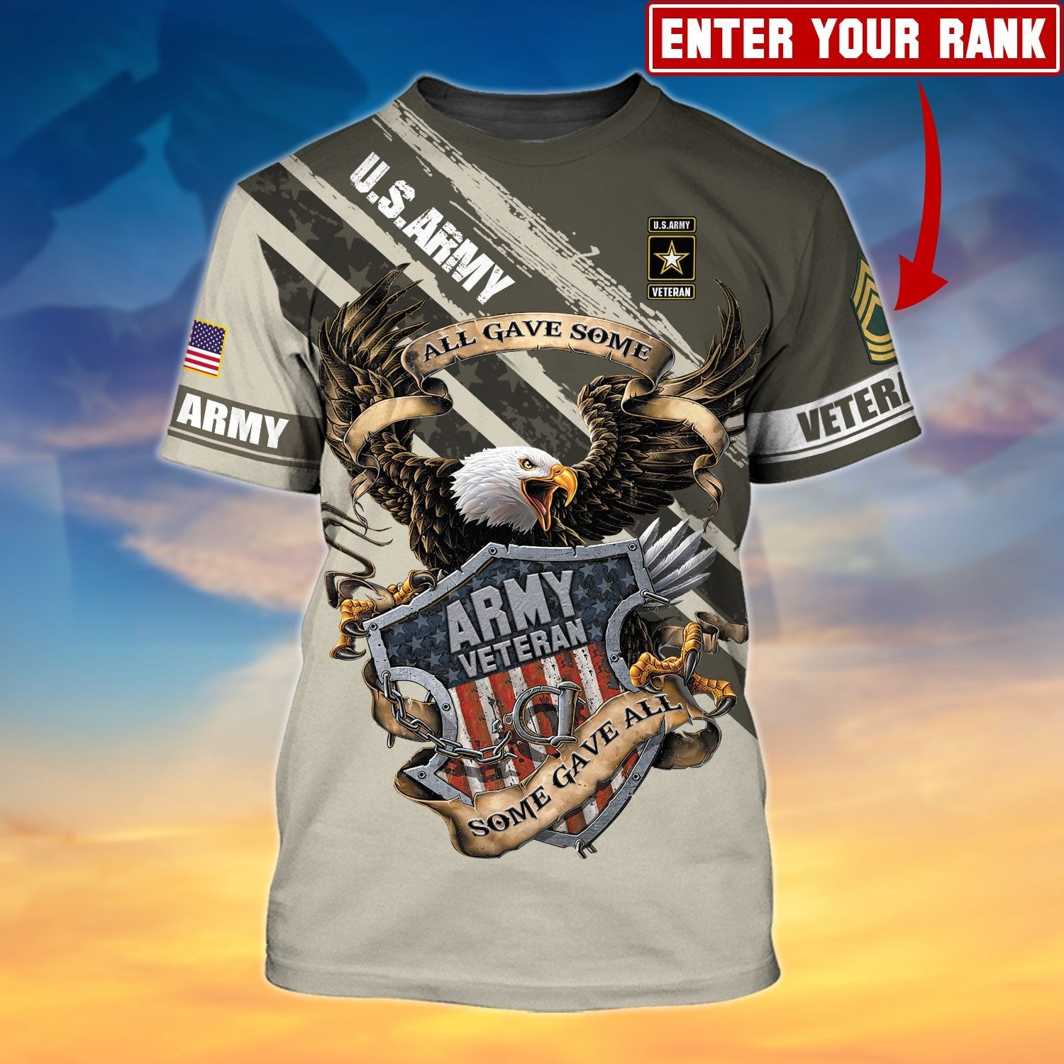 Premium Personalised U.S Multiple Service Veteran T-Shirt PVC250201