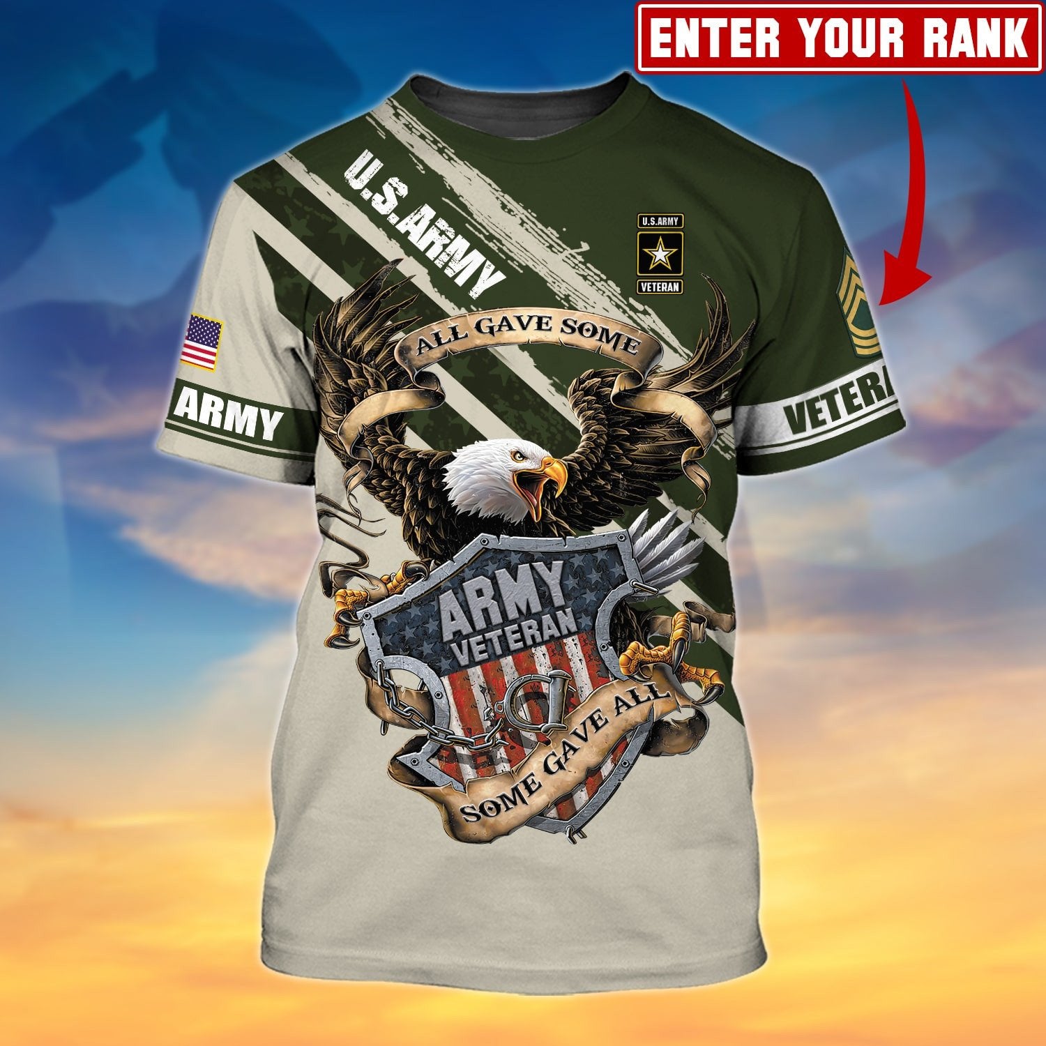 Premium Personalised U.S Multiple Service Veteran T-Shirt PVC250201
