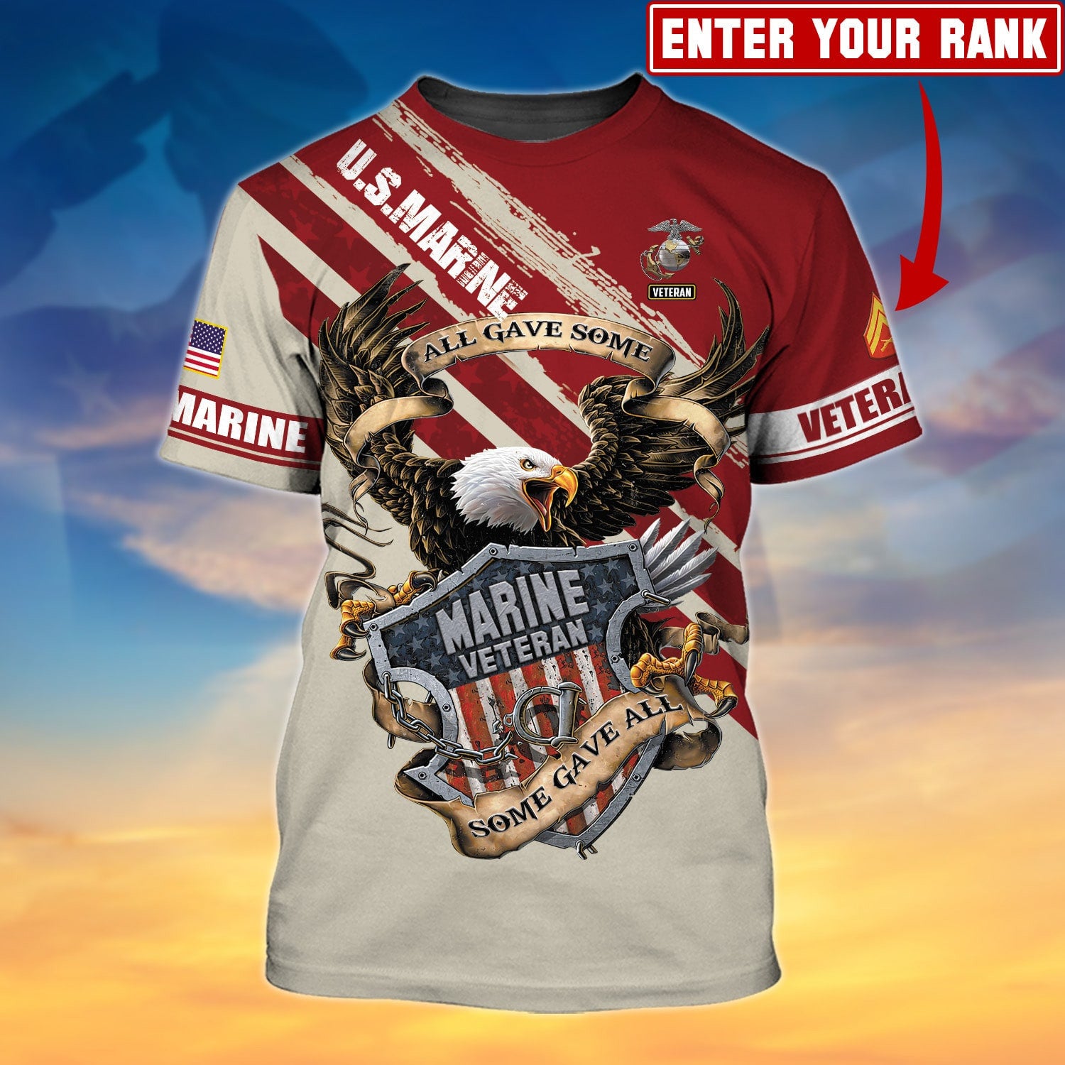 Premium Personalised U.S Multiple Service Veteran T-Shirt PVC250201