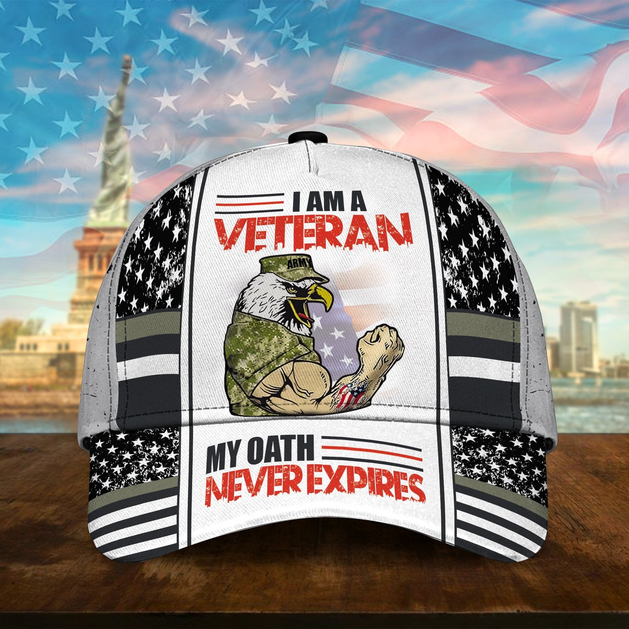 Premium U.S Multiple Service Veteran 3D Cap PVC260201