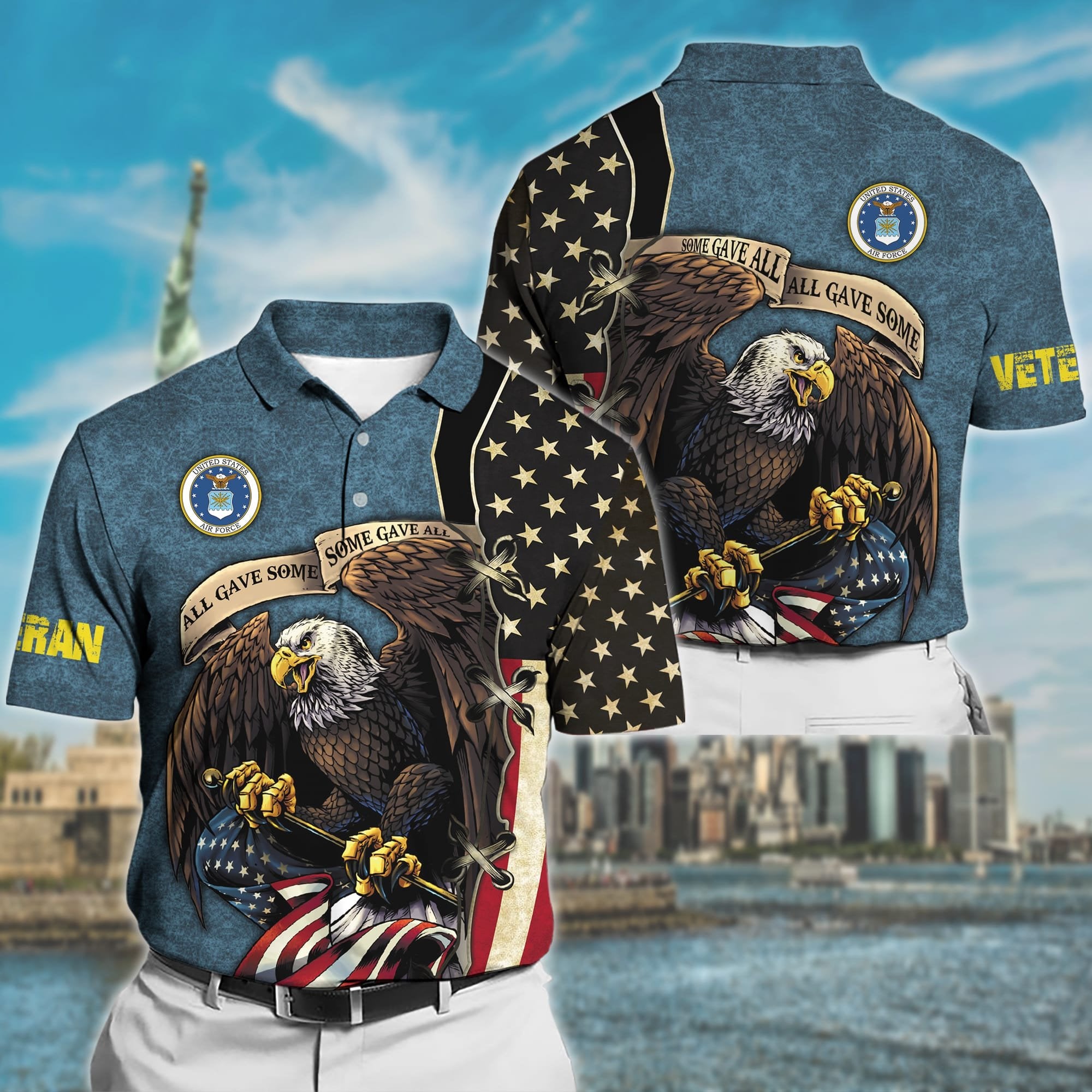 Premium U.S Multiple Service Veteran Polo Shirt PVC220204