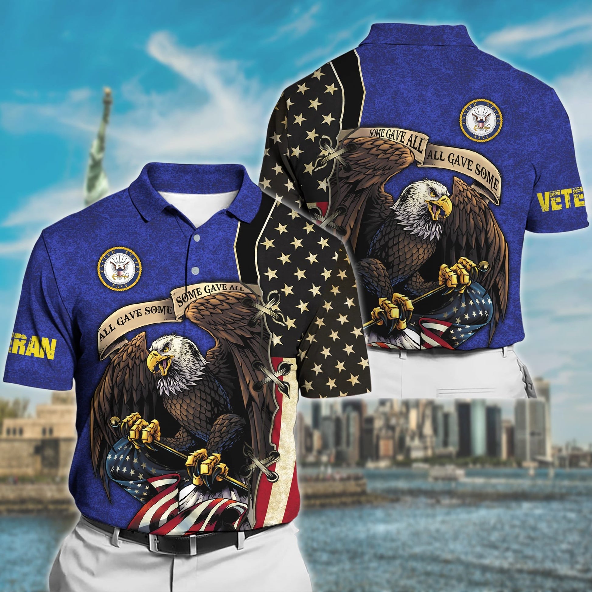 Premium U.S Multiple Service Veteran Polo Shirt PVC220204