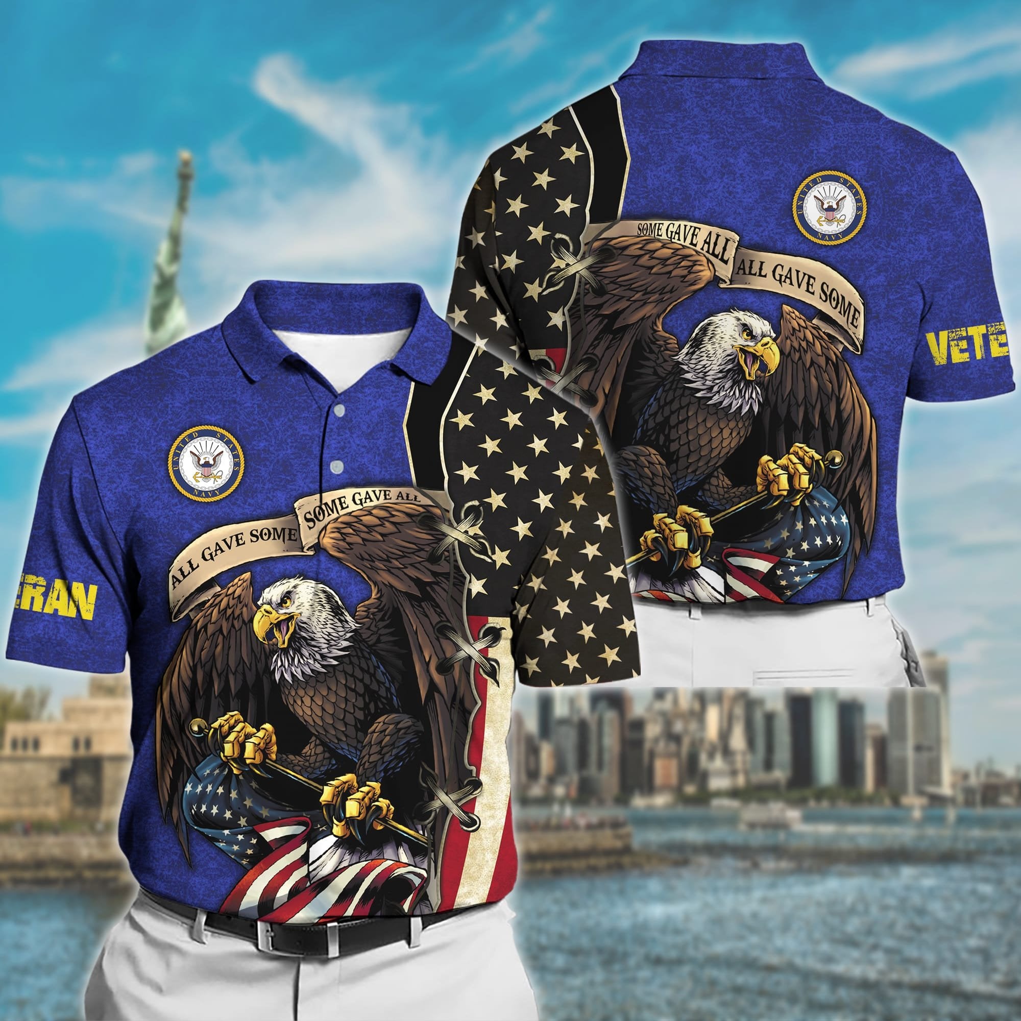Premium U.S Multiple Service Veteran Polo Shirt PVC220204