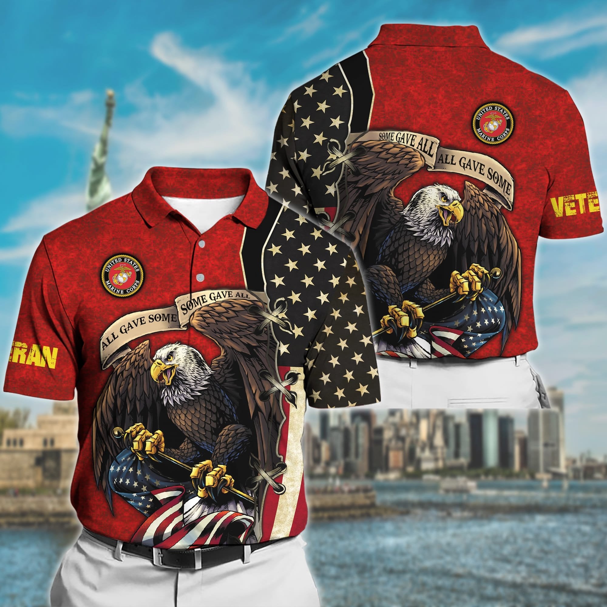 Premium U.S Multiple Service Veteran Polo Shirt PVC220204