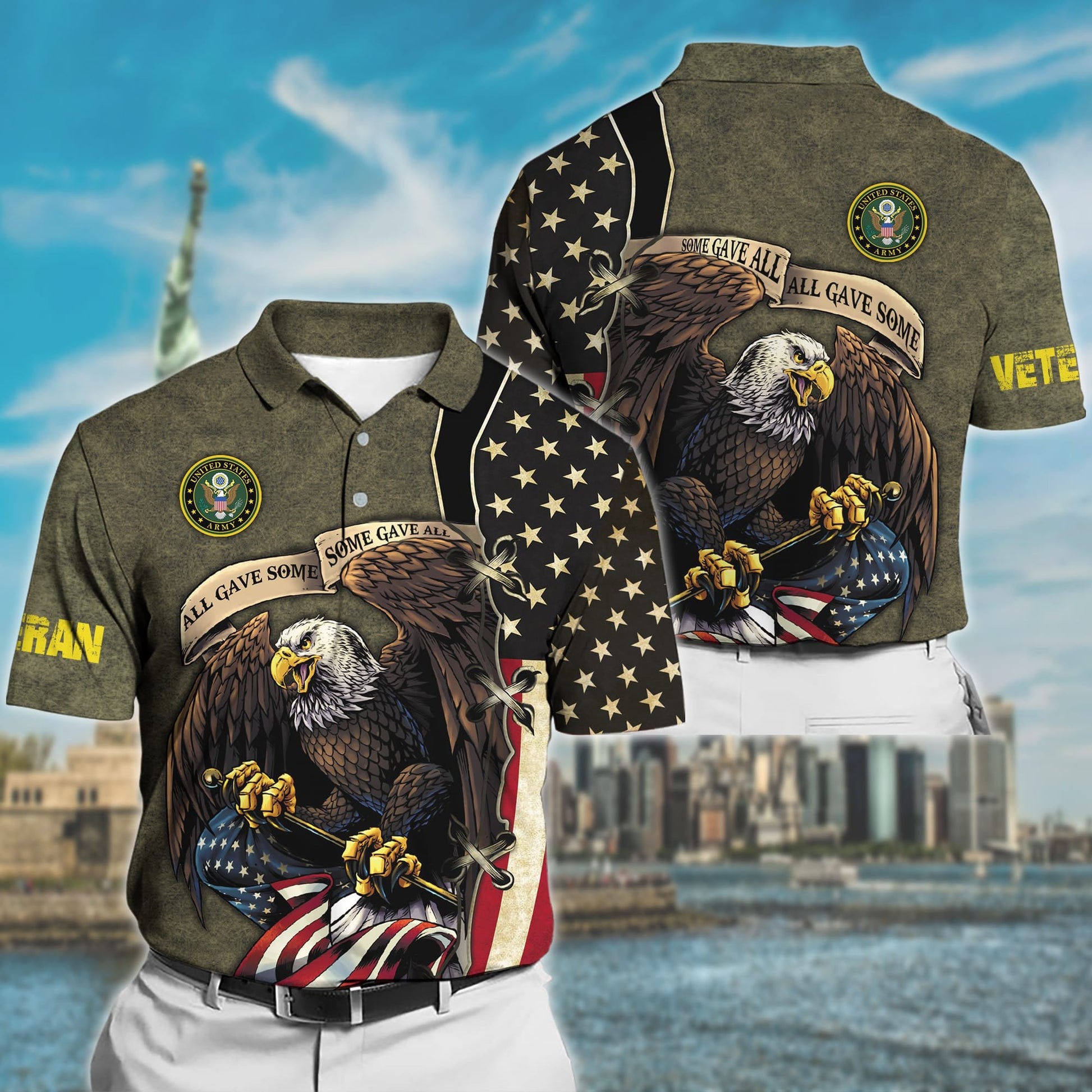 Premium U.S Multiple Service Veteran Polo Shirt PVC220204