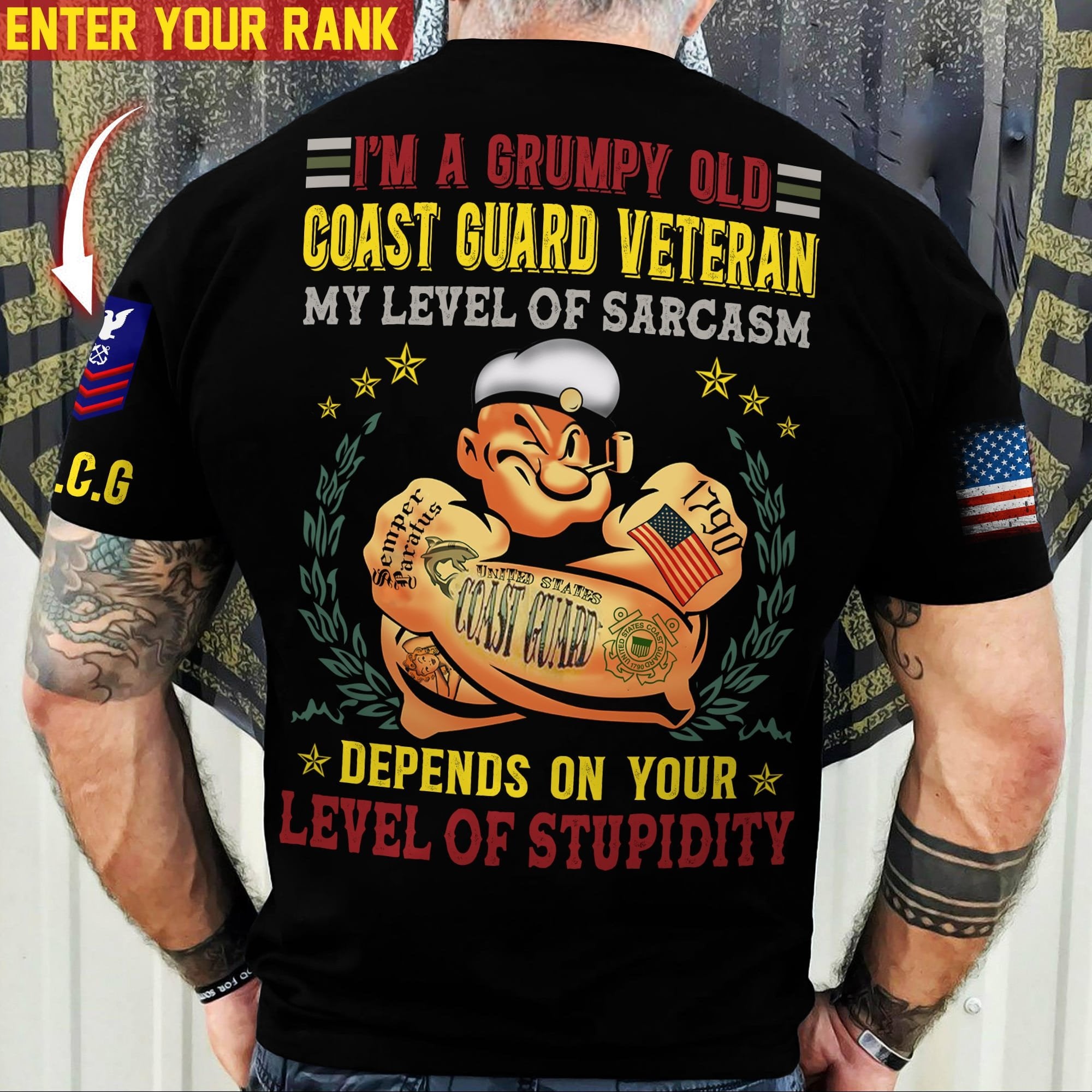 Premium Personalised Multiple US Military Services Veteran T-Shirt PVC260203