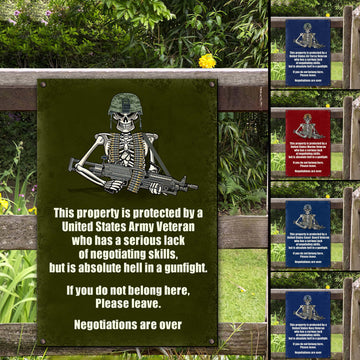 Premium U.S Multiple Service Veteran Metal Sign TVN240208