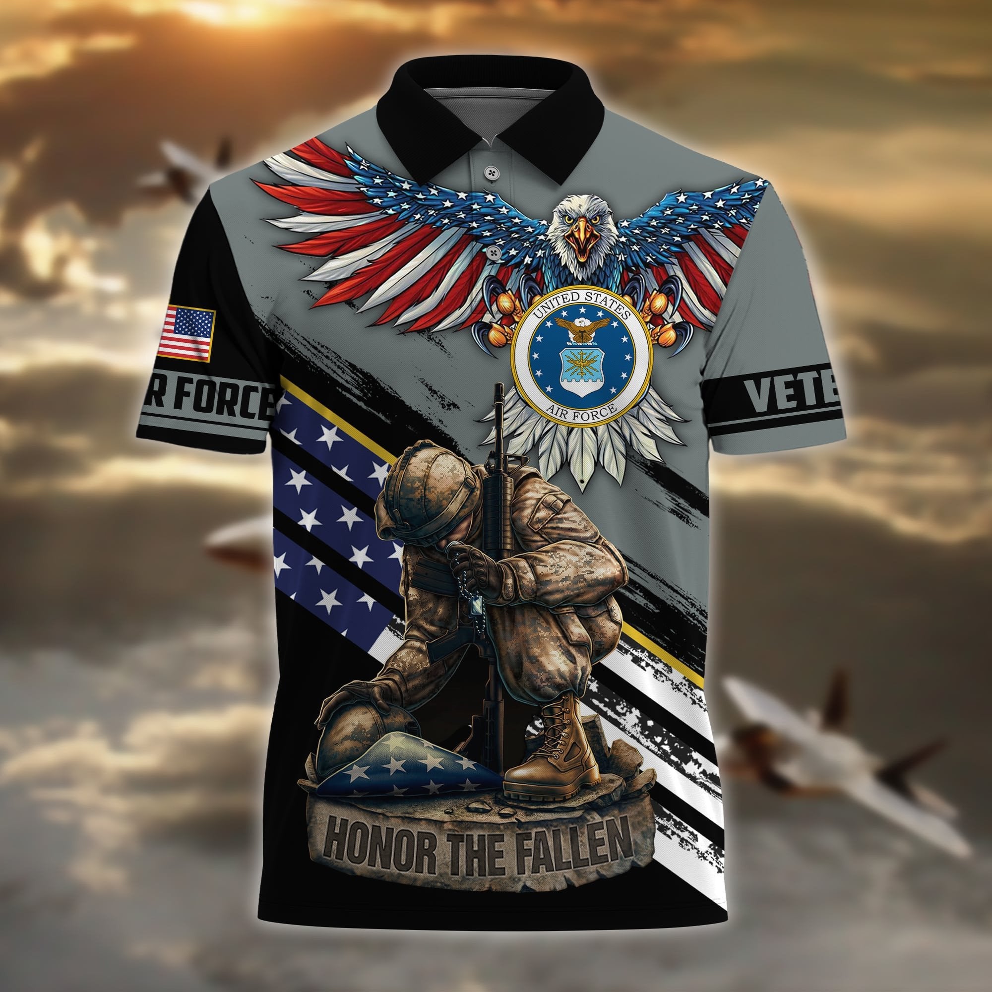 Premium U.S Multiple Service Veteran Polo Shirt PVC040304