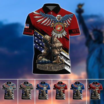 Premium U.S Multiple Service Veteran Polo Shirt PVC040304