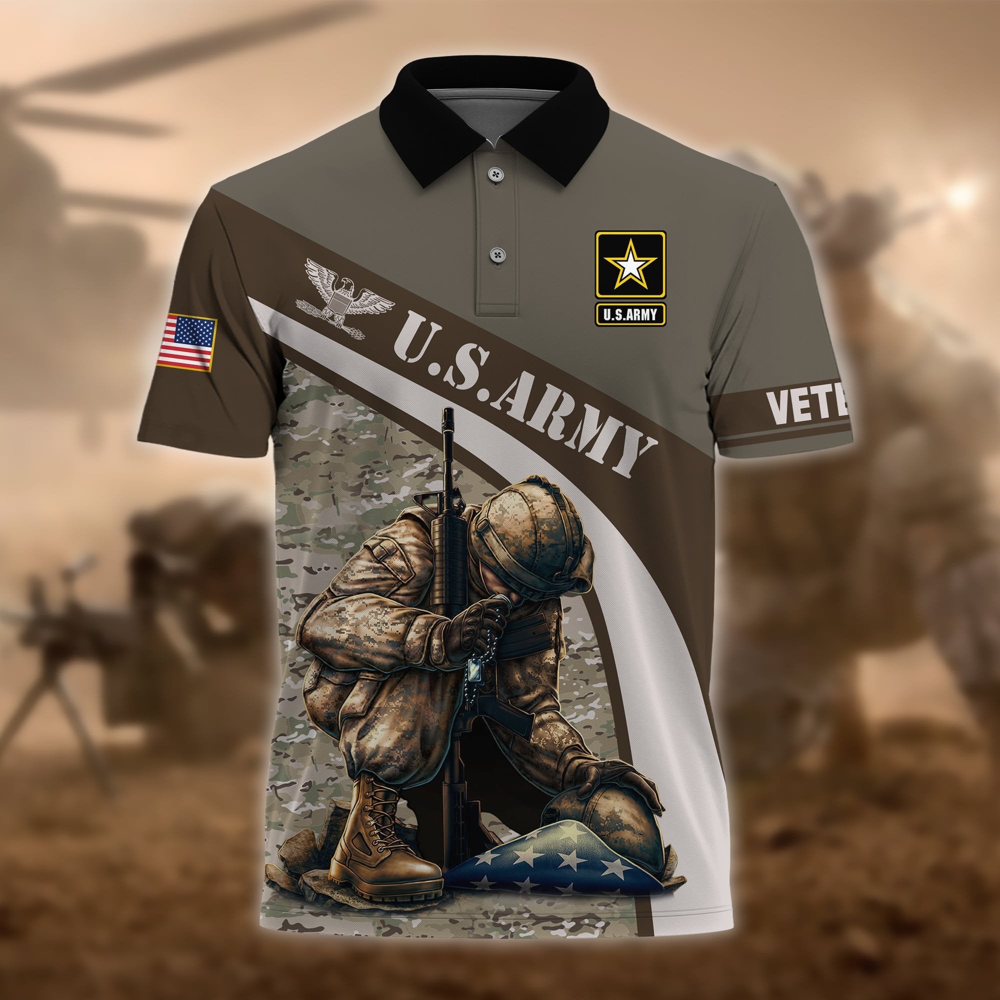 Premium U.S Multiple Service Veteran Polo Shirt PVC050301