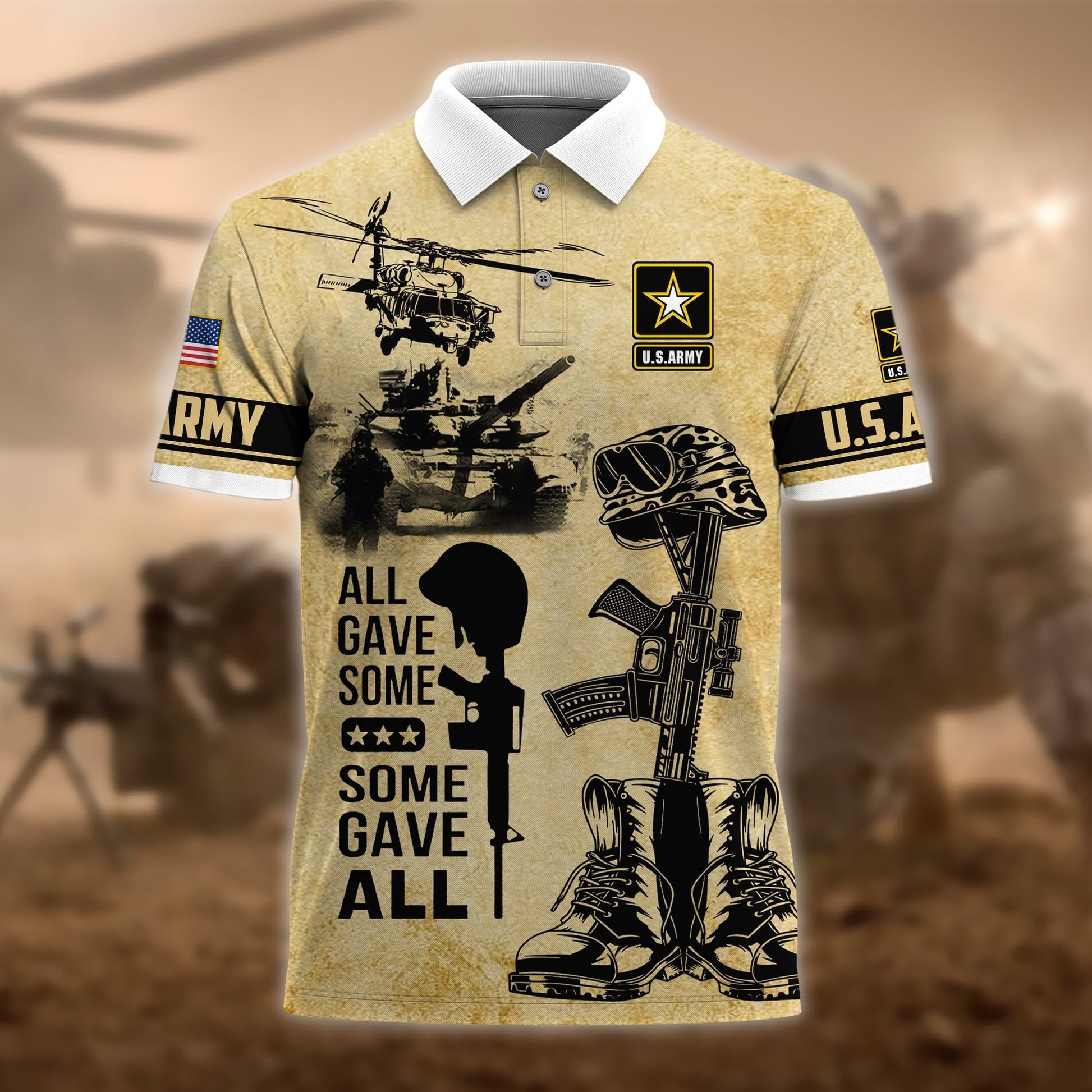 Premium U.S Multiple Service Veteran Polo Shirt PVC070301