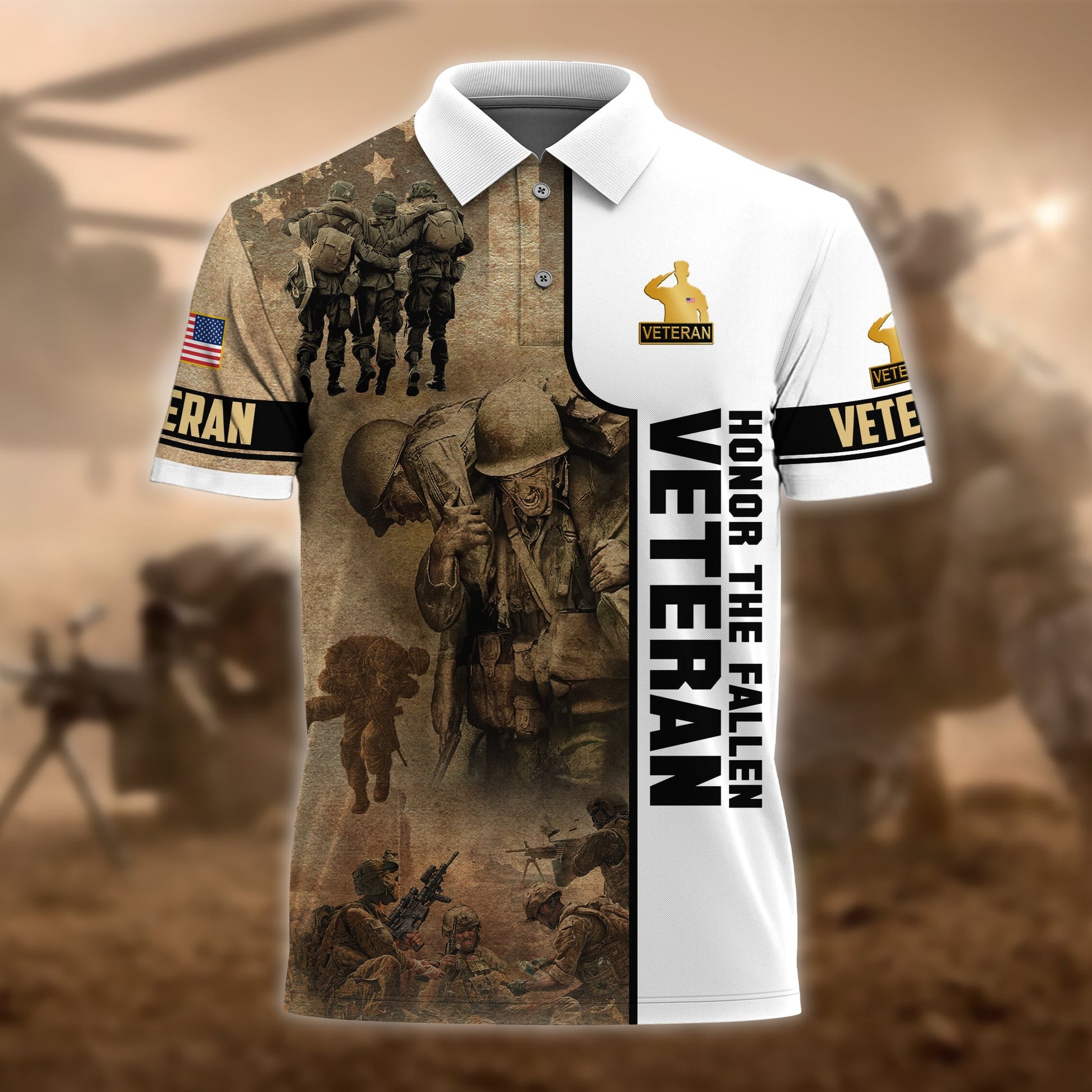 Unique Honor The Fallen Veteran Polo Shirt PVC070302