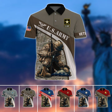 Premium U.S Multiple Service Veteran Polo Shirt PVC050301