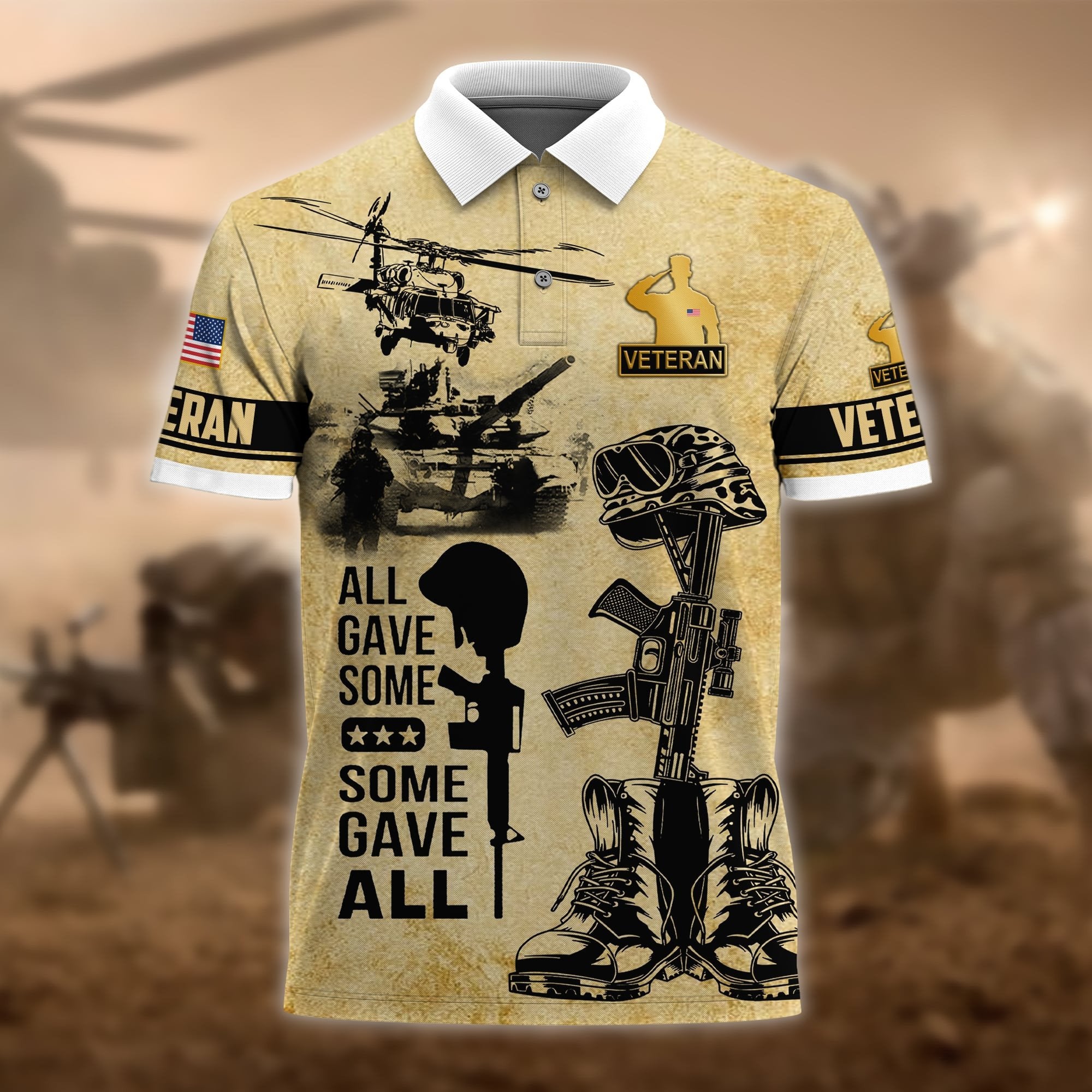 Premium U.S Multiple Service Veteran Polo Shirt PVC070301