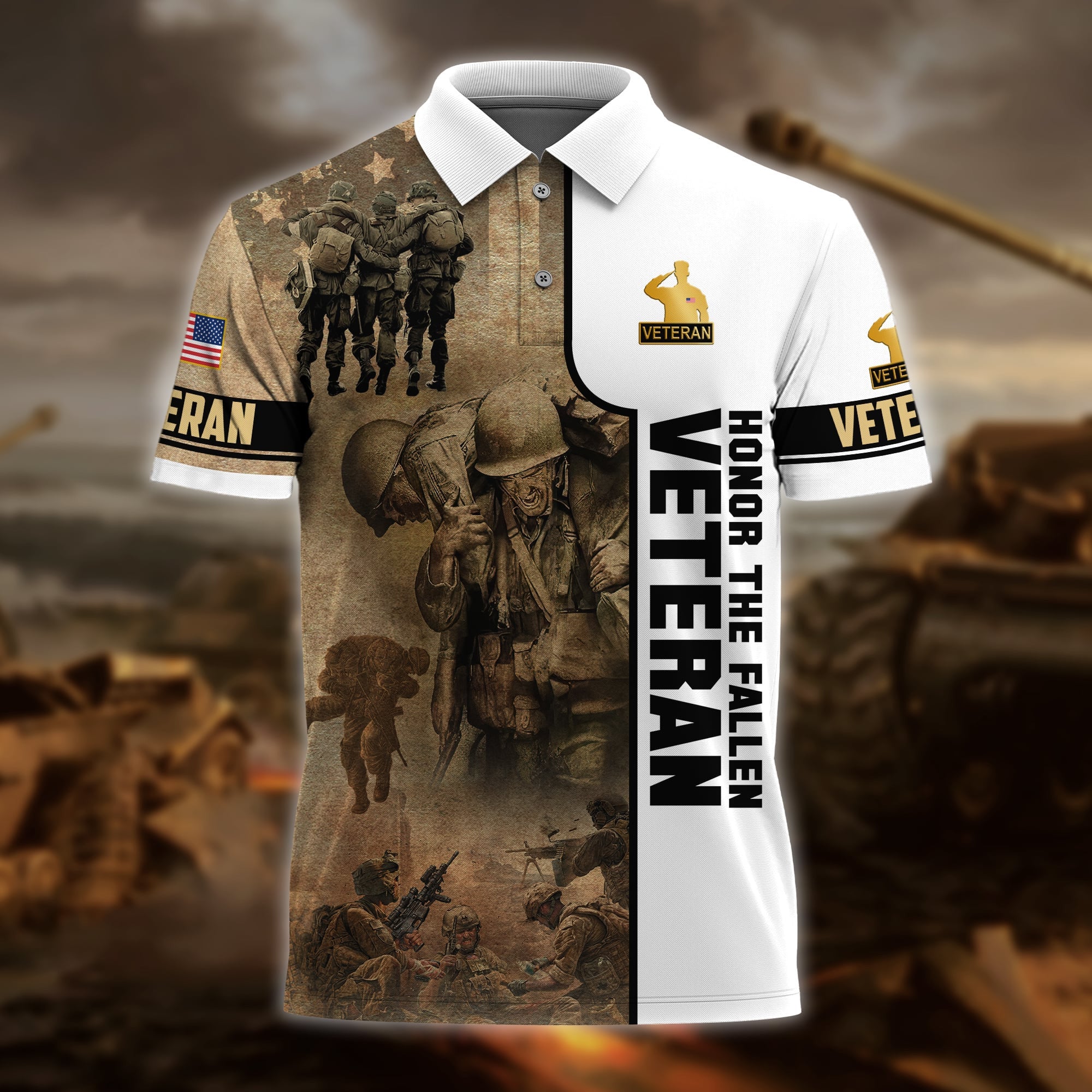 Unique Honor The Fallen Veteran Polo Shirt PVC070302