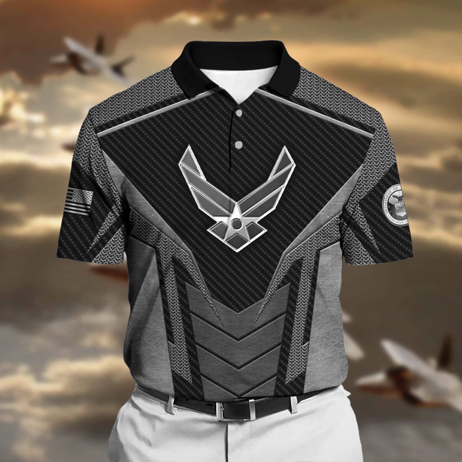 Premium U.S Multiple Service Veteran Polo Shirt PVC140302