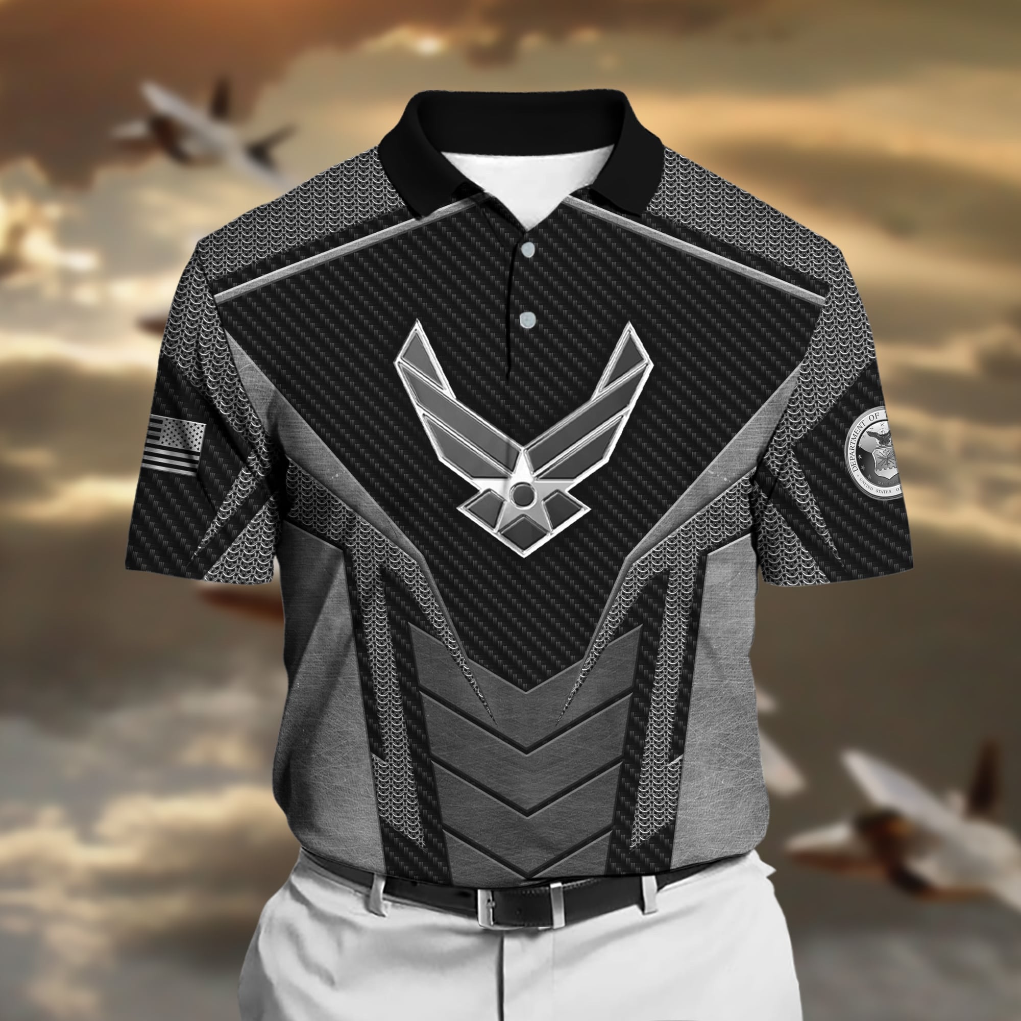 Premium U.S Multiple Service Veteran Polo Shirt PVC140302