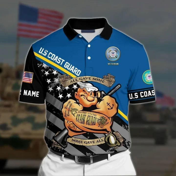 Premium Personalised U.S Multiple Service Veteran Polo Shirt PVC080401