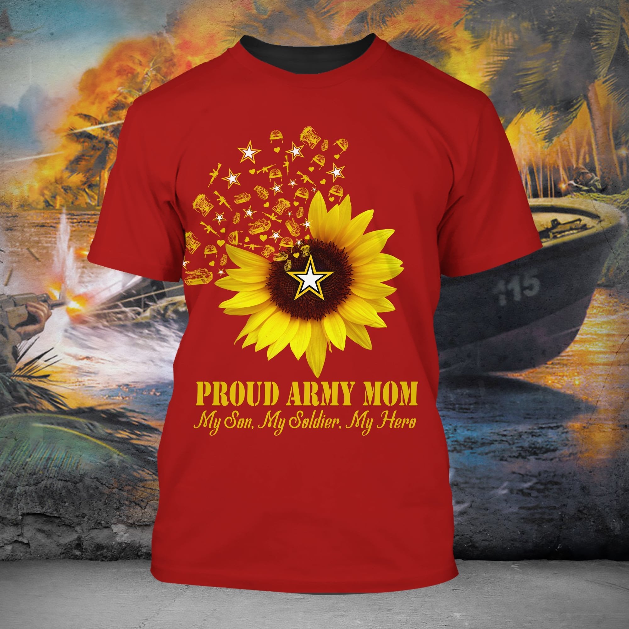 Premium Proud Army Mom T-Shirt PVC250301