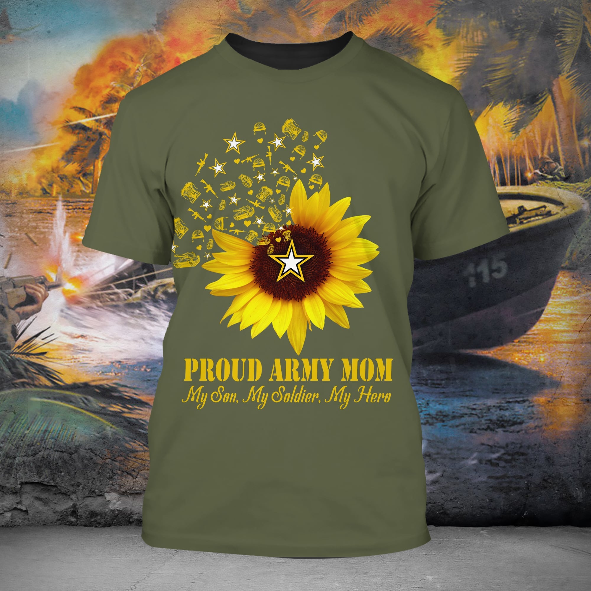 Premium Proud Army Mom T-Shirt PVC250301