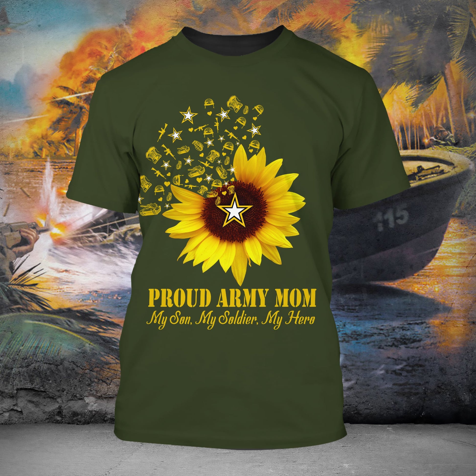 Premium Proud Army Mom T-Shirt PVC250301