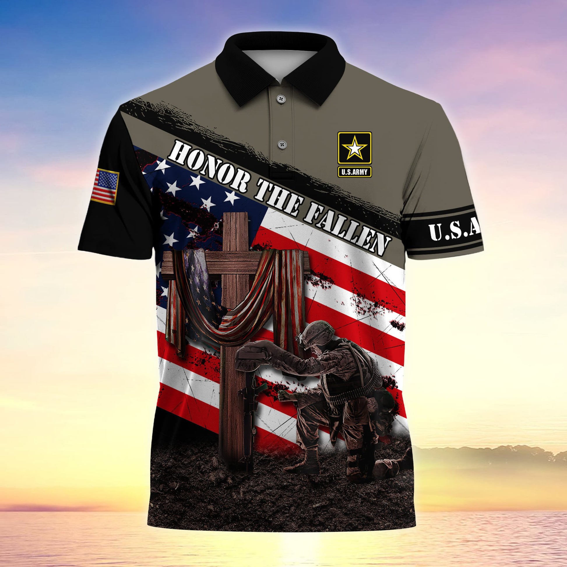Premium U.S Multiple Service Veteran Polo Shirt PVC120404