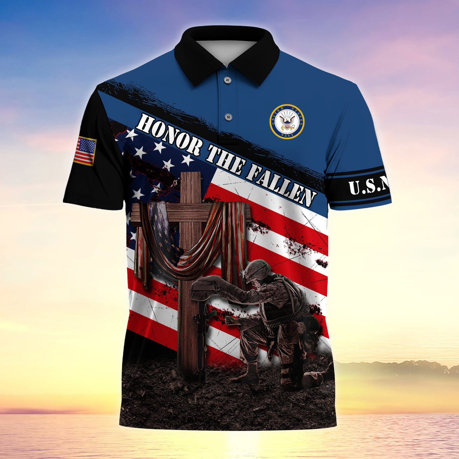 Premium U.S Multiple Service Veteran Polo Shirt PVC120404