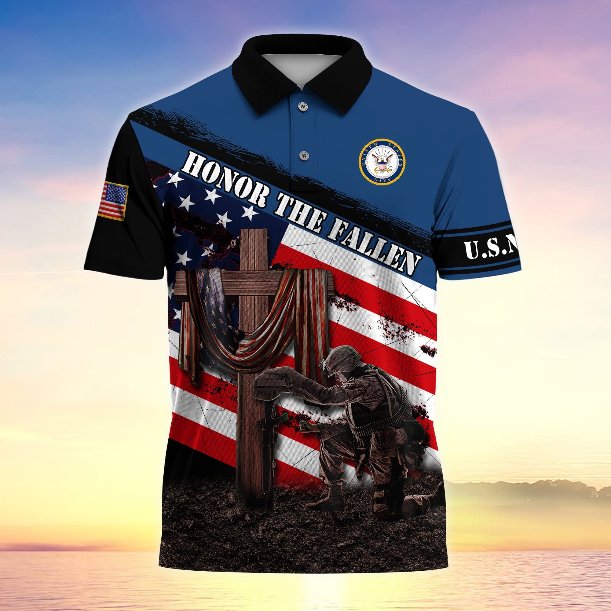 Premium U.S Multiple Service Veteran Polo Shirt PVC120404