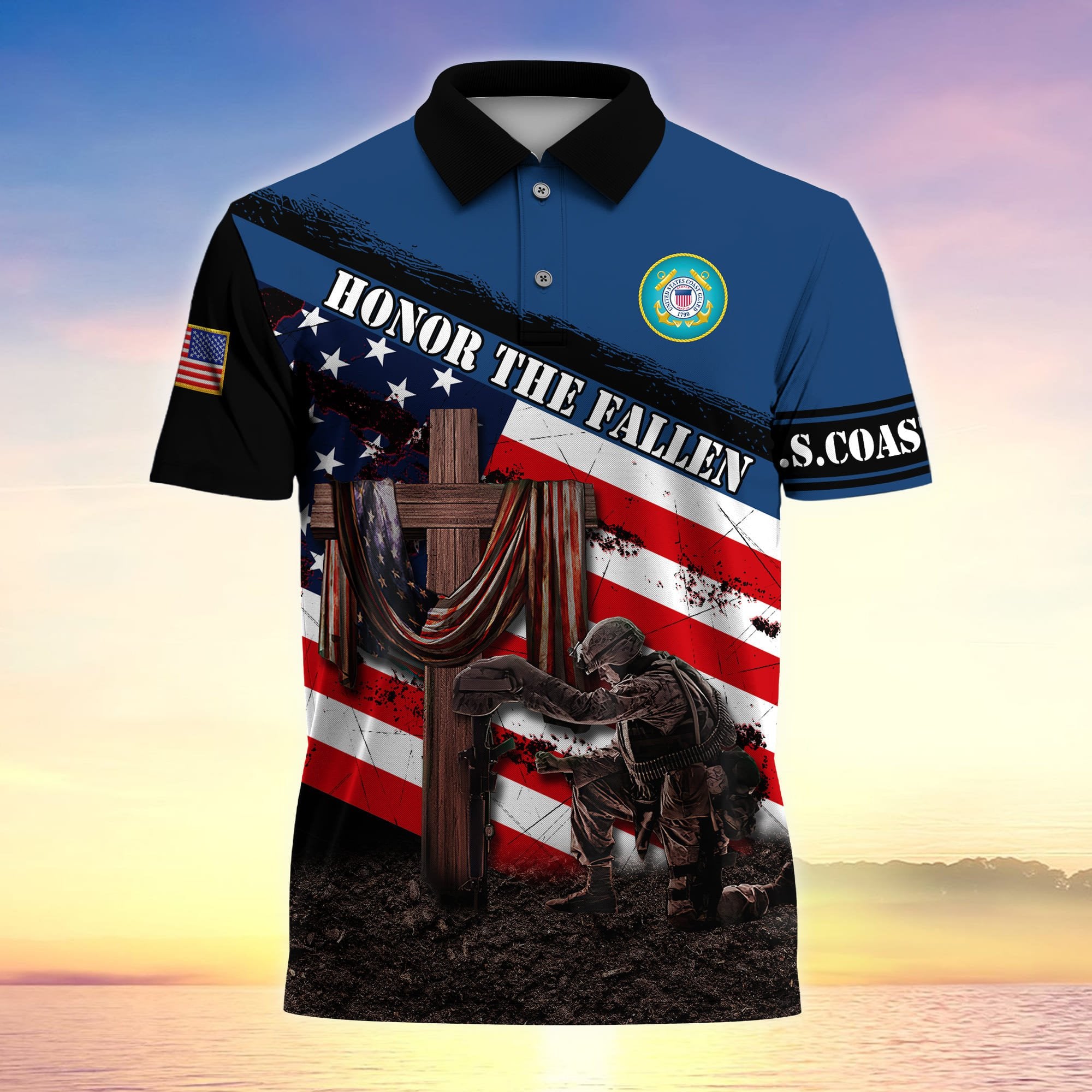 Premium U.S Multiple Service Veteran Polo Shirt PVC120404