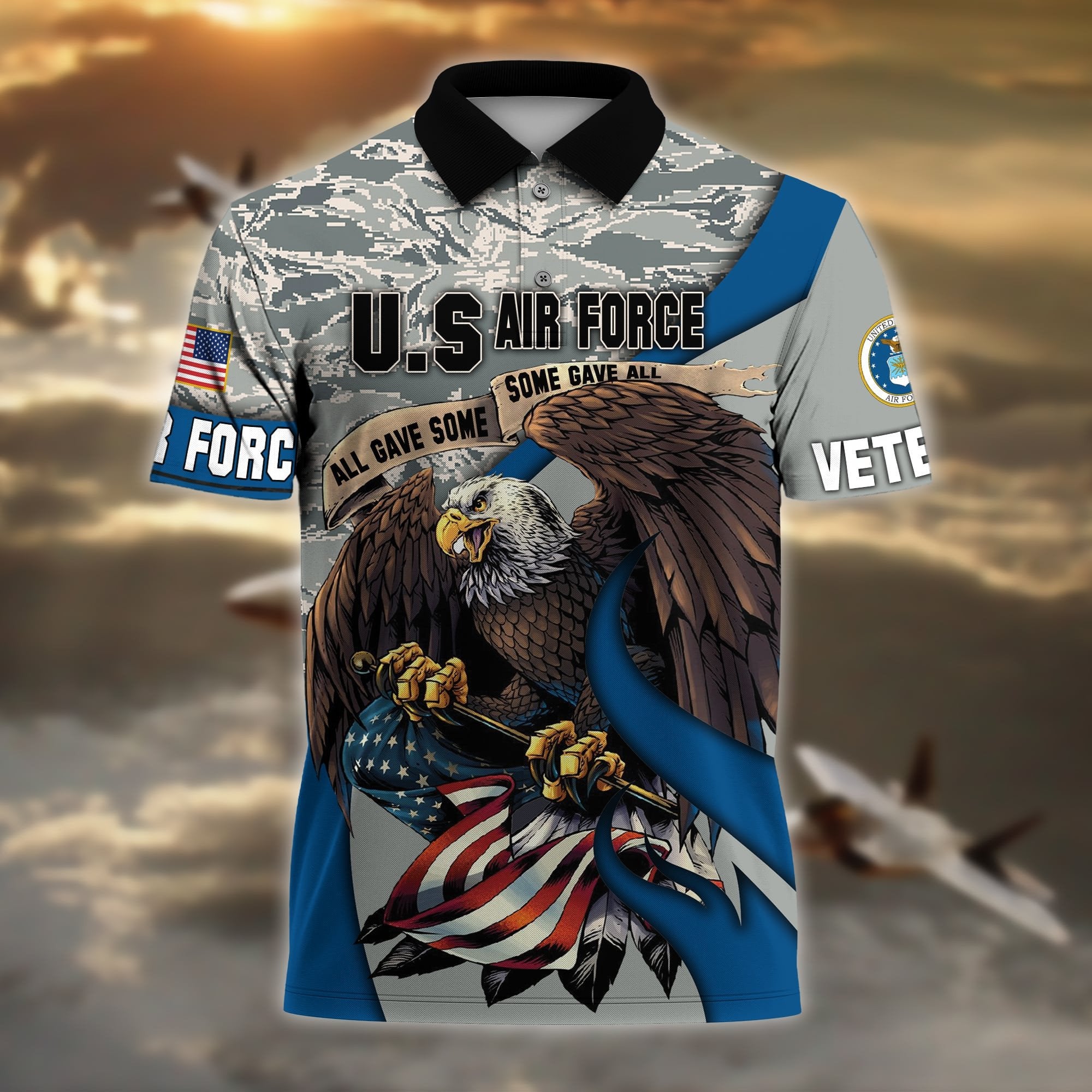 Premium U.S Multiple Service Veteran Polo Shirt PVC110301