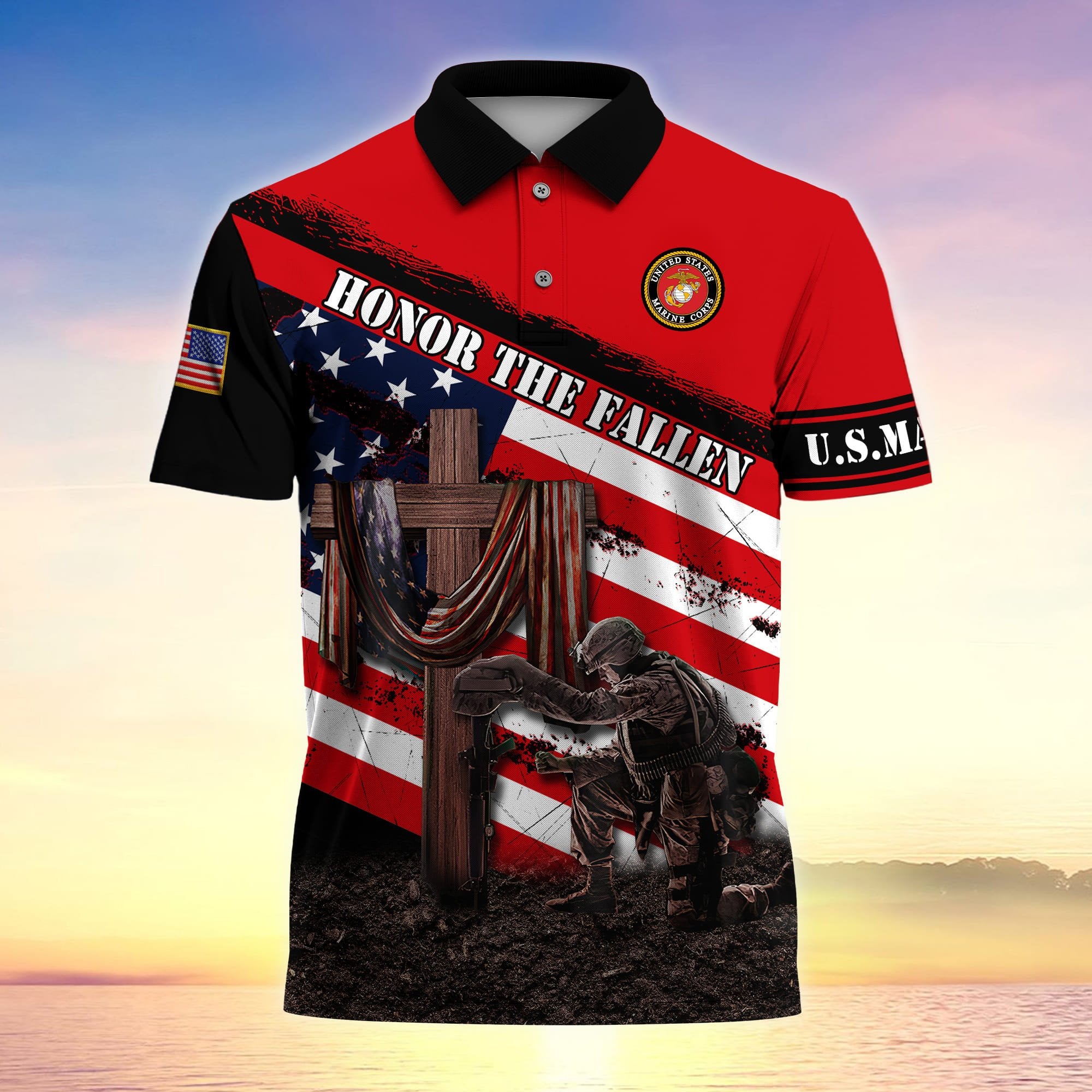 Premium U.S Multiple Service Veteran Polo Shirt PVC120404