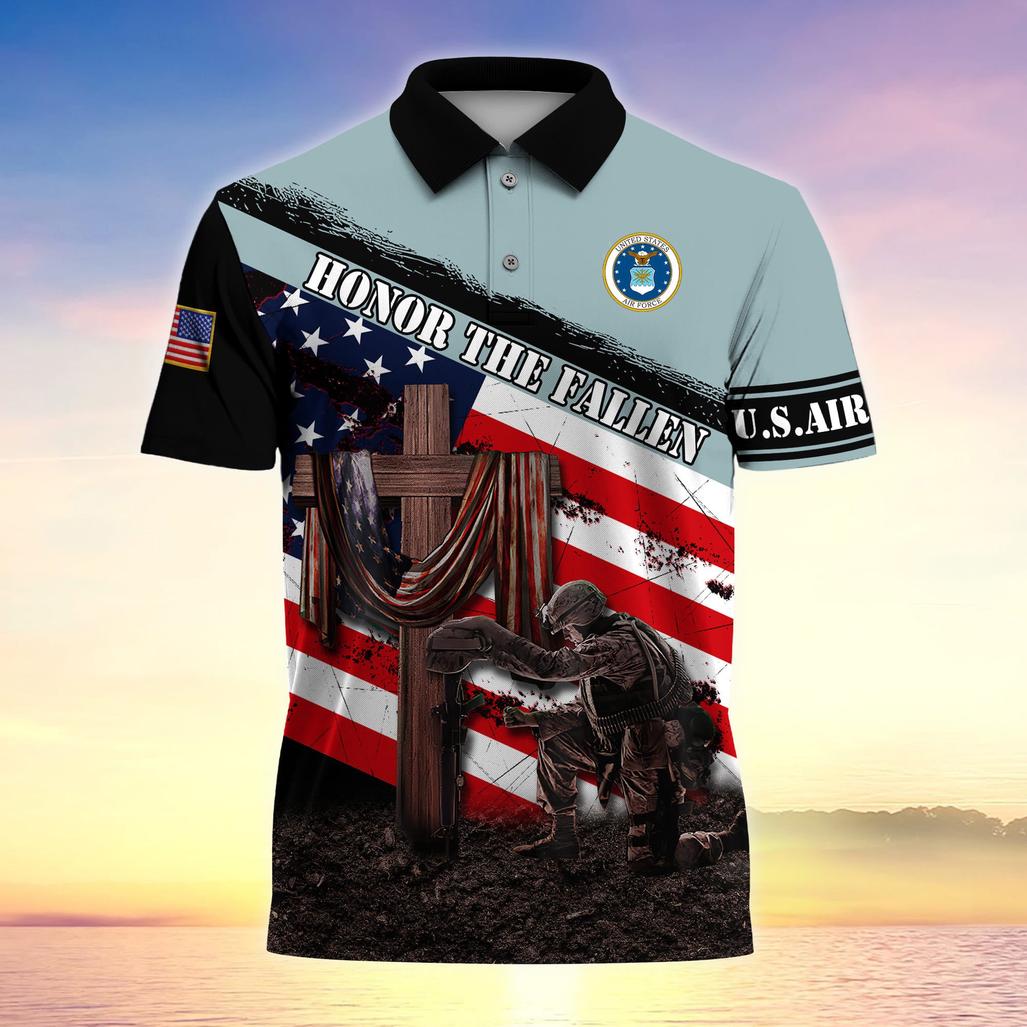 Premium U.S Multiple Service Veteran Polo Shirt PVC120404