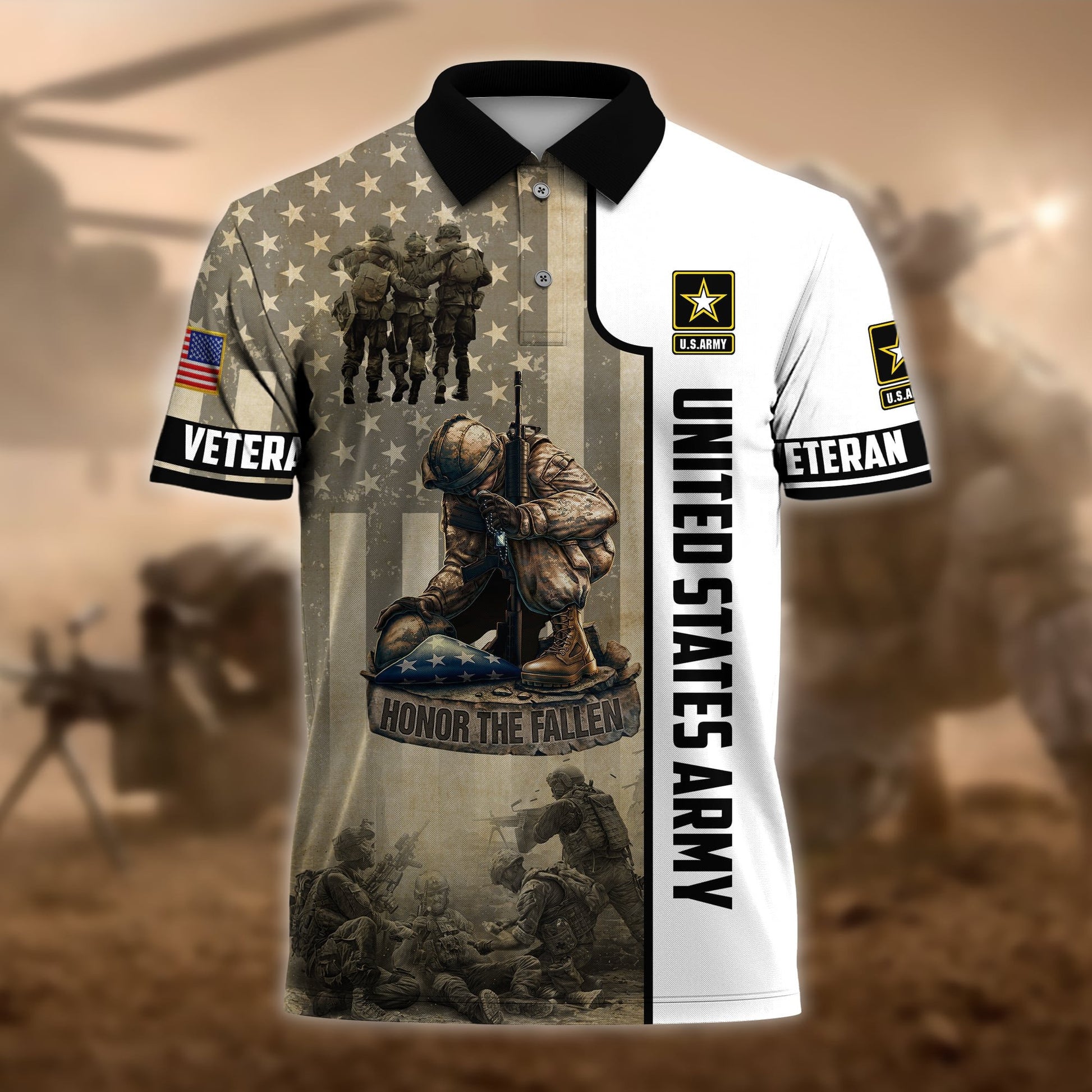 Premium U.S Multiple Service Veteran Polo Shirt PVC120402