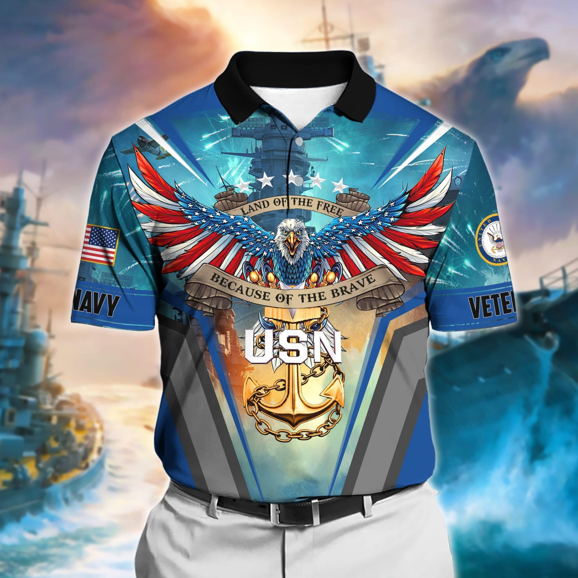 Premium U.S. Navy Veteran Polo Shirt PVC210301