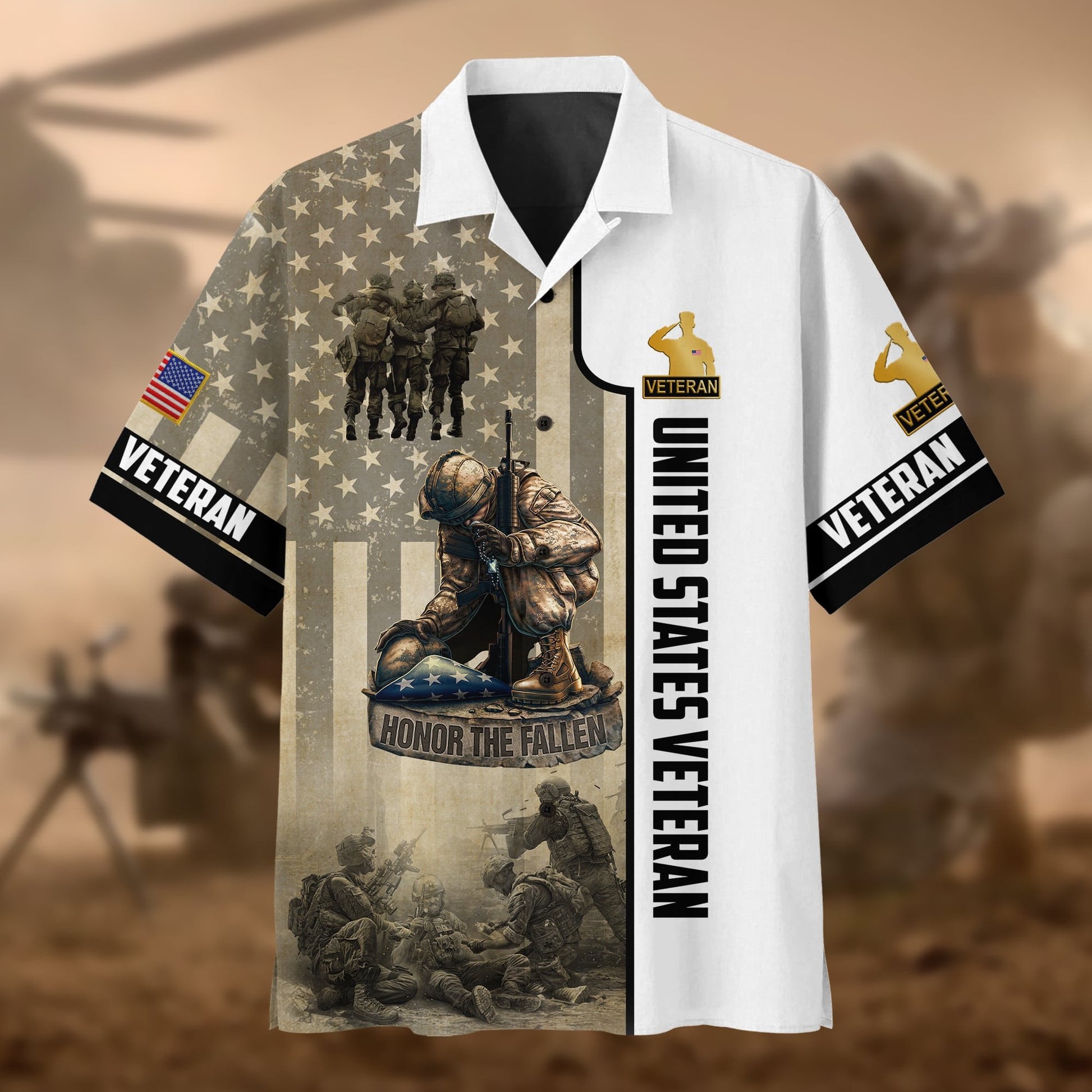 Premium U.S Multiple Service Veteran Polo Shirt PVC120402
