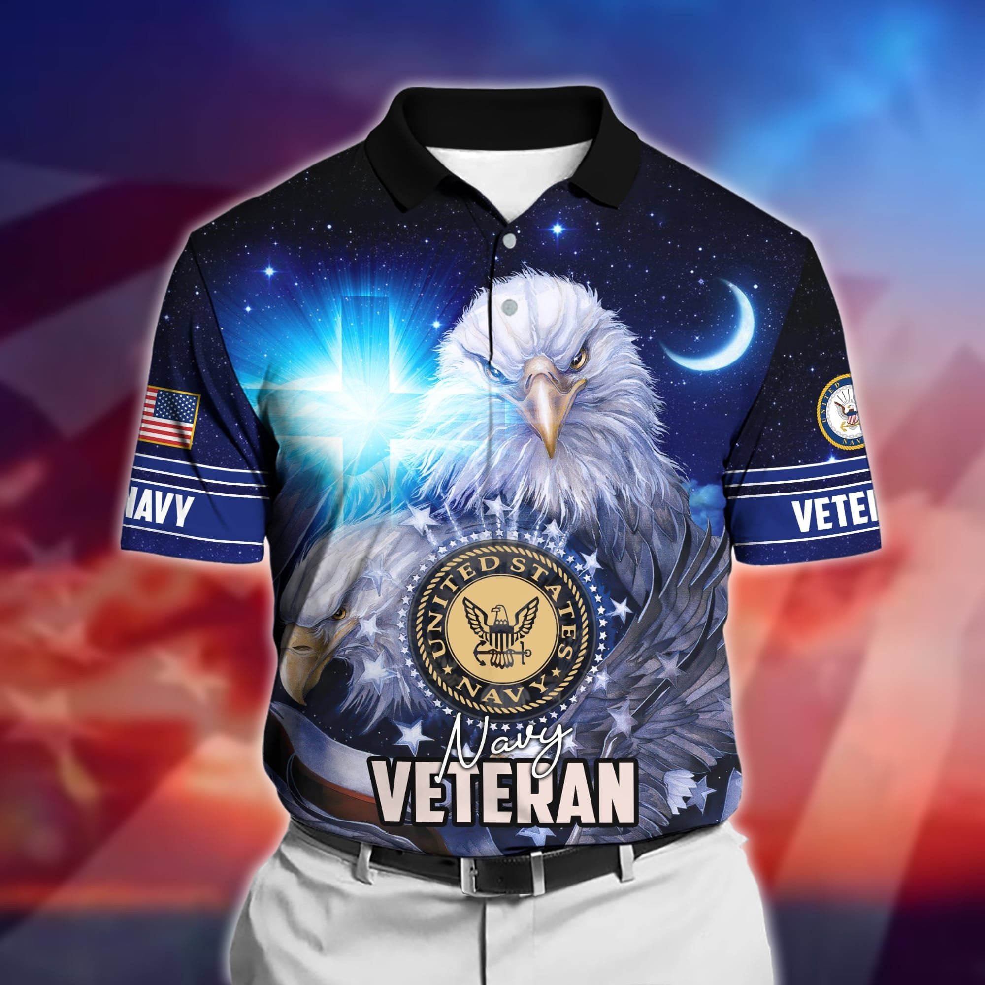 Premium U.S Multiple Service Veteran Polo Shirt PVC210302