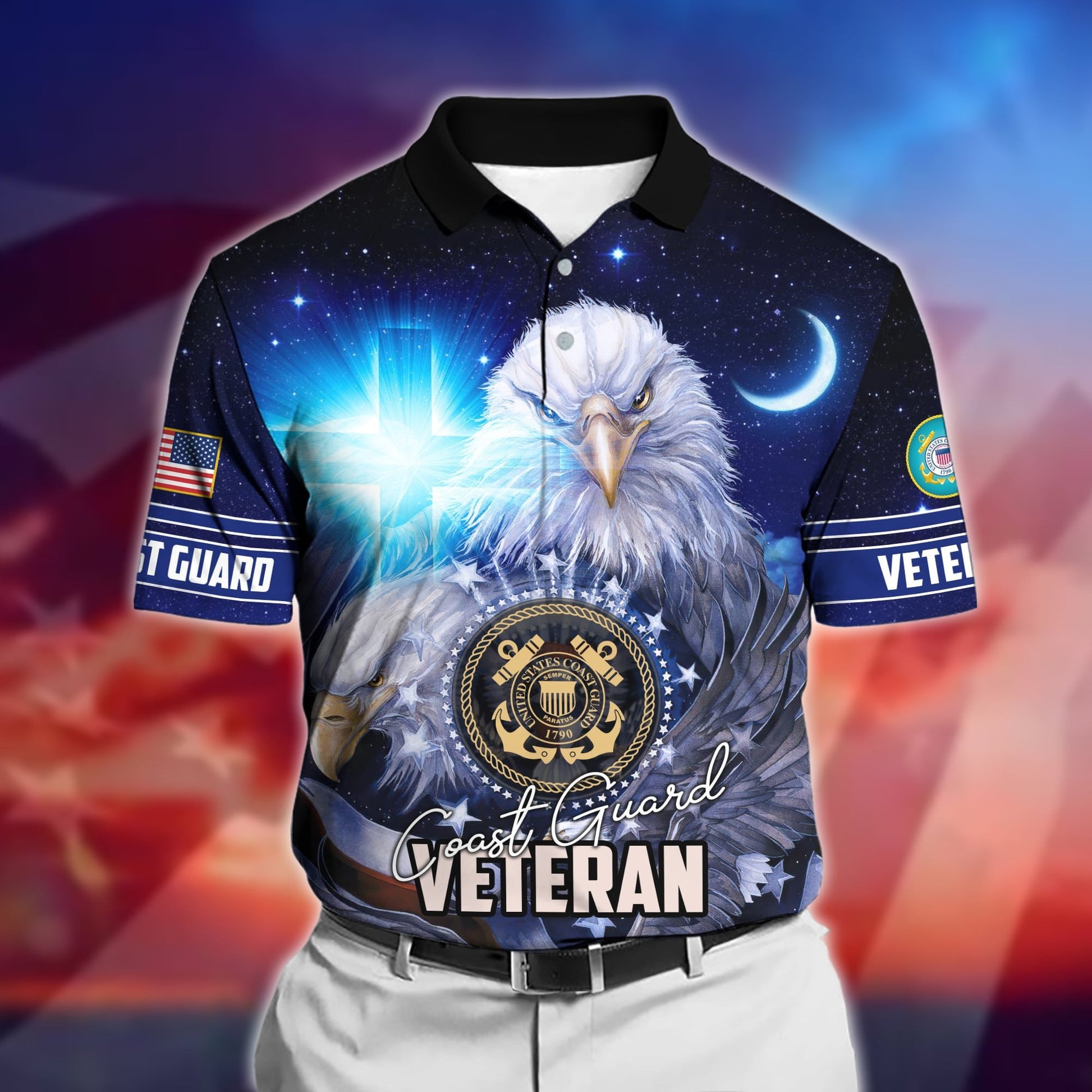 Premium U.S Multiple Service Veteran Polo Shirt PVC210302