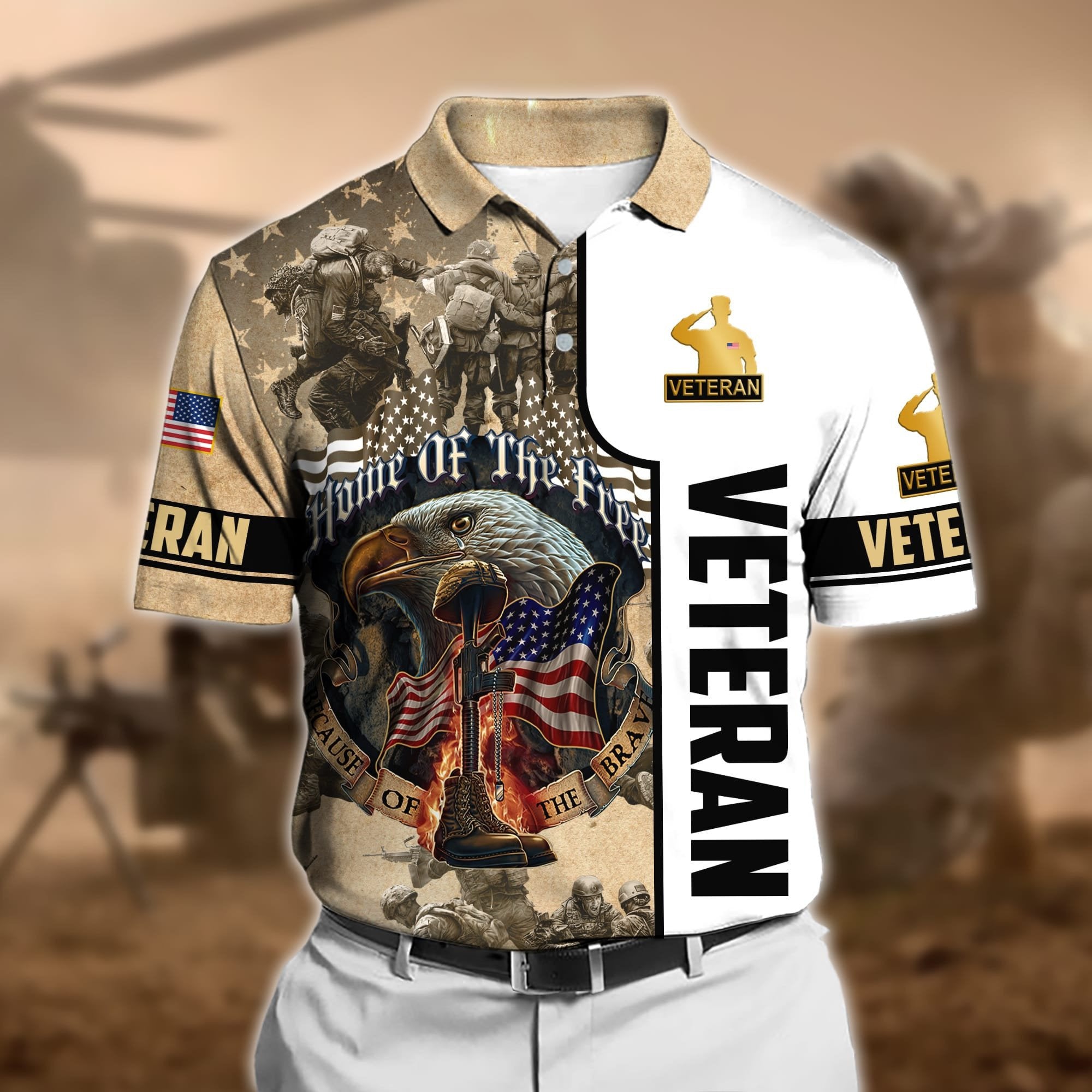 Premium U.S Veteran Polo Shirt PVC230303
