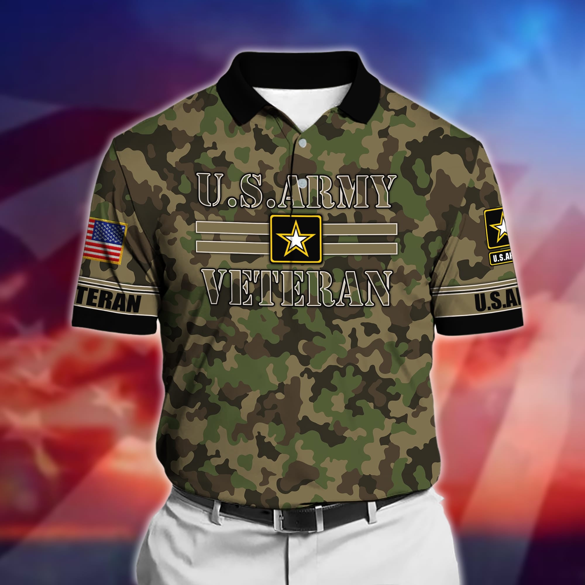 Premium U.S Multiple Service Veteran Polo Shirt PVC250303